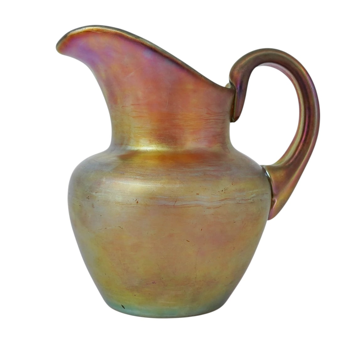 Steuben Gold Aurene Glass Handled Creamer (1 of 7)