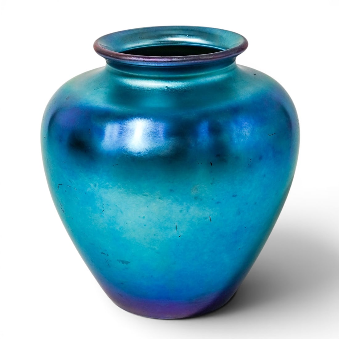 Steuben Blue Aurene"Glass Vase (1 of 6)