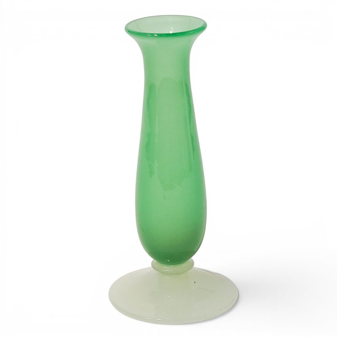 Steuben Jade Green & Alabaster Glass Bud Vase (1 of 4)