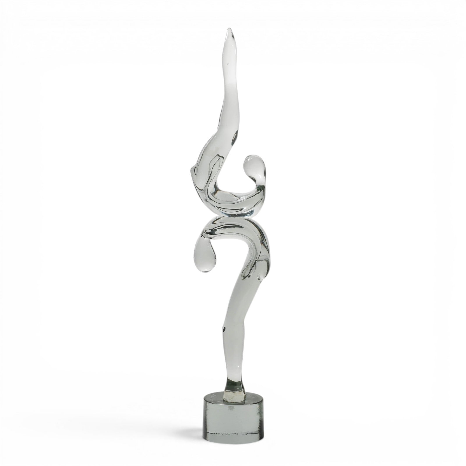 Renato Anatraa "Acrobat" Murano Glass Art Sculpture: Renato Anatraa "Acrobat" Murano Glass Art Sculpture Mid 20th Cent., Italian Vintage mid-century modern abstract art glass sculpture titled "Acrobats" by Renato Anatra. Handcrafted in Murano, Italy, th