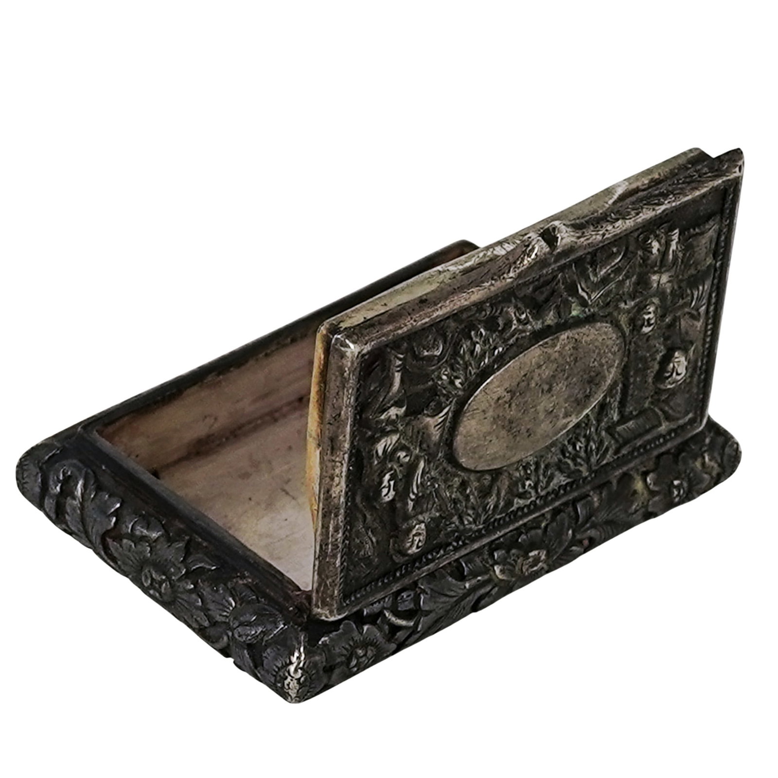 19th Cent. Fine Chinese Export Silver Snuff Box - 4