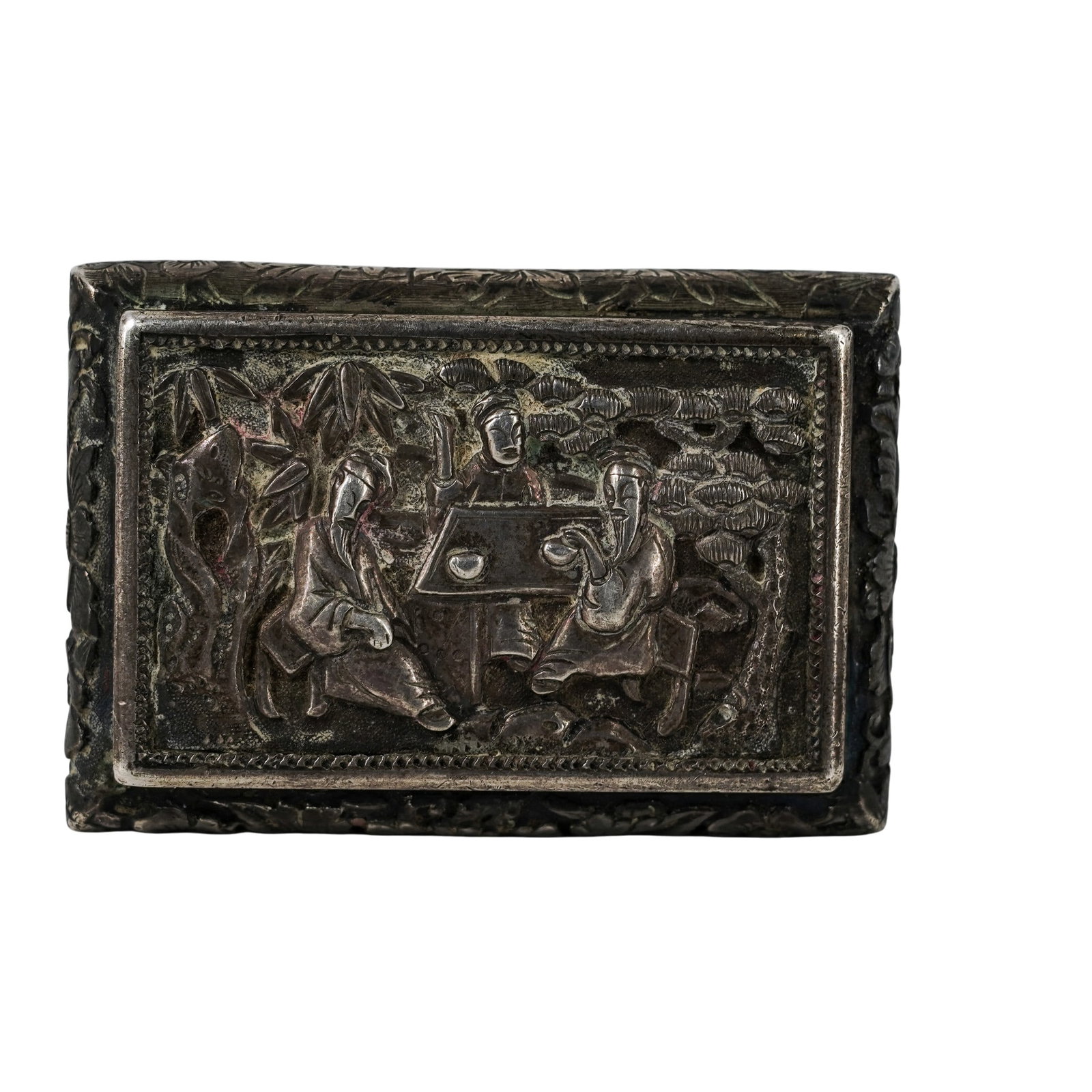 19th Cent. Fine Chinese Export Silver Snuff Box - 6