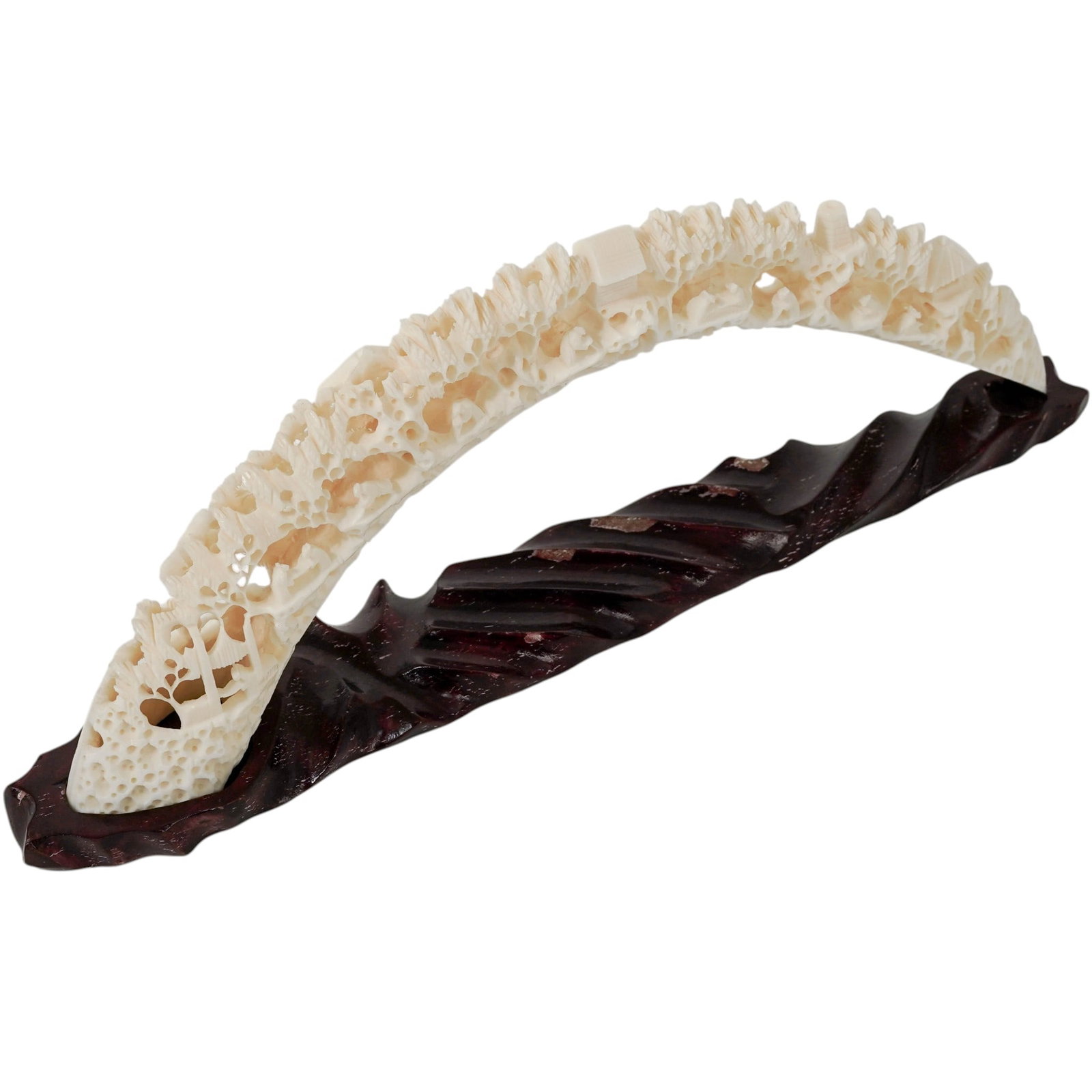 Chinese Carved Bone Bridge Sculpture (1 of 8)