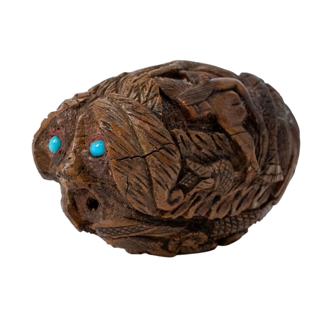Antique Coquilla Nut Bugbear Snuff Flask (1 of 5)