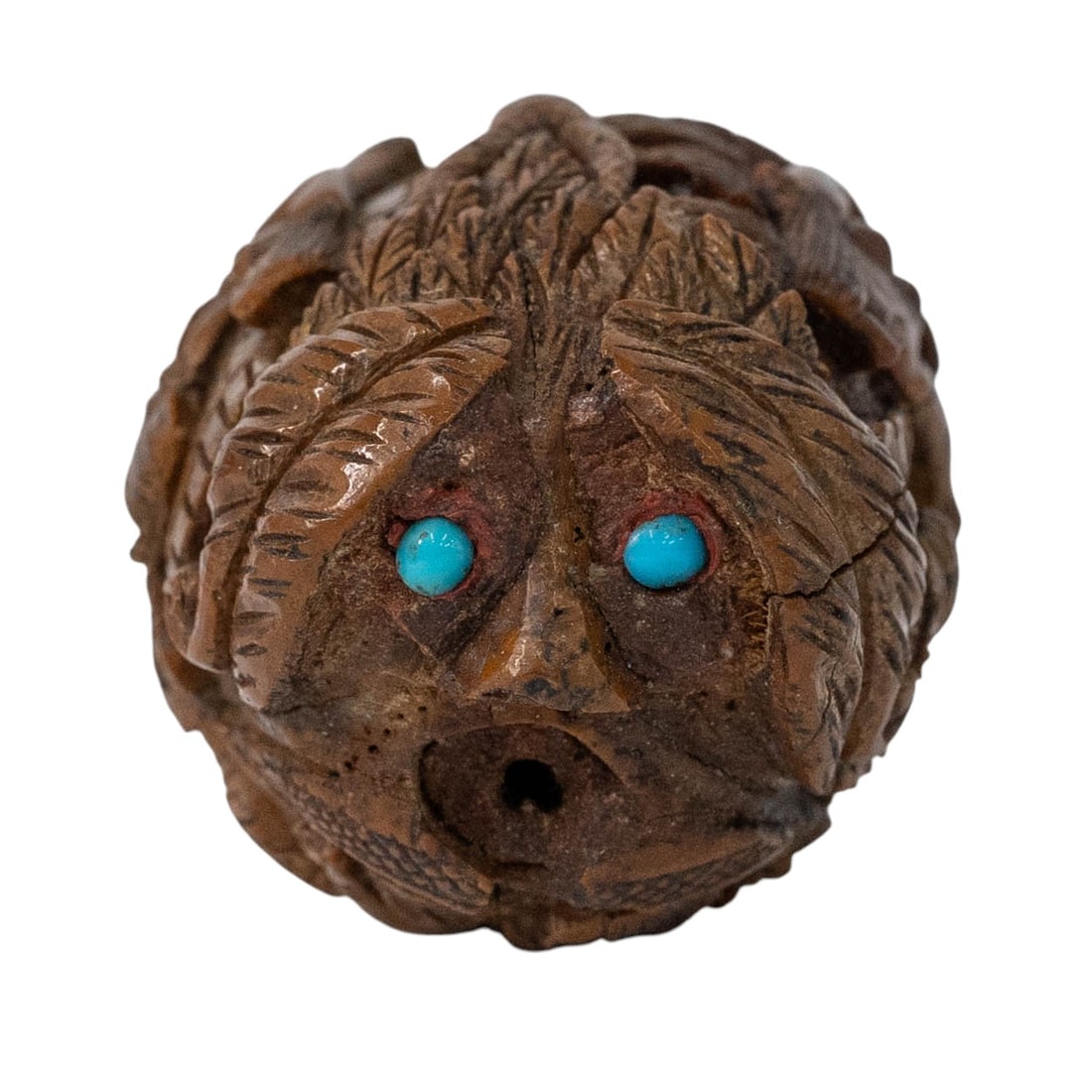 Antique Coquilla Nut Bugbear Snuff Flask - 2