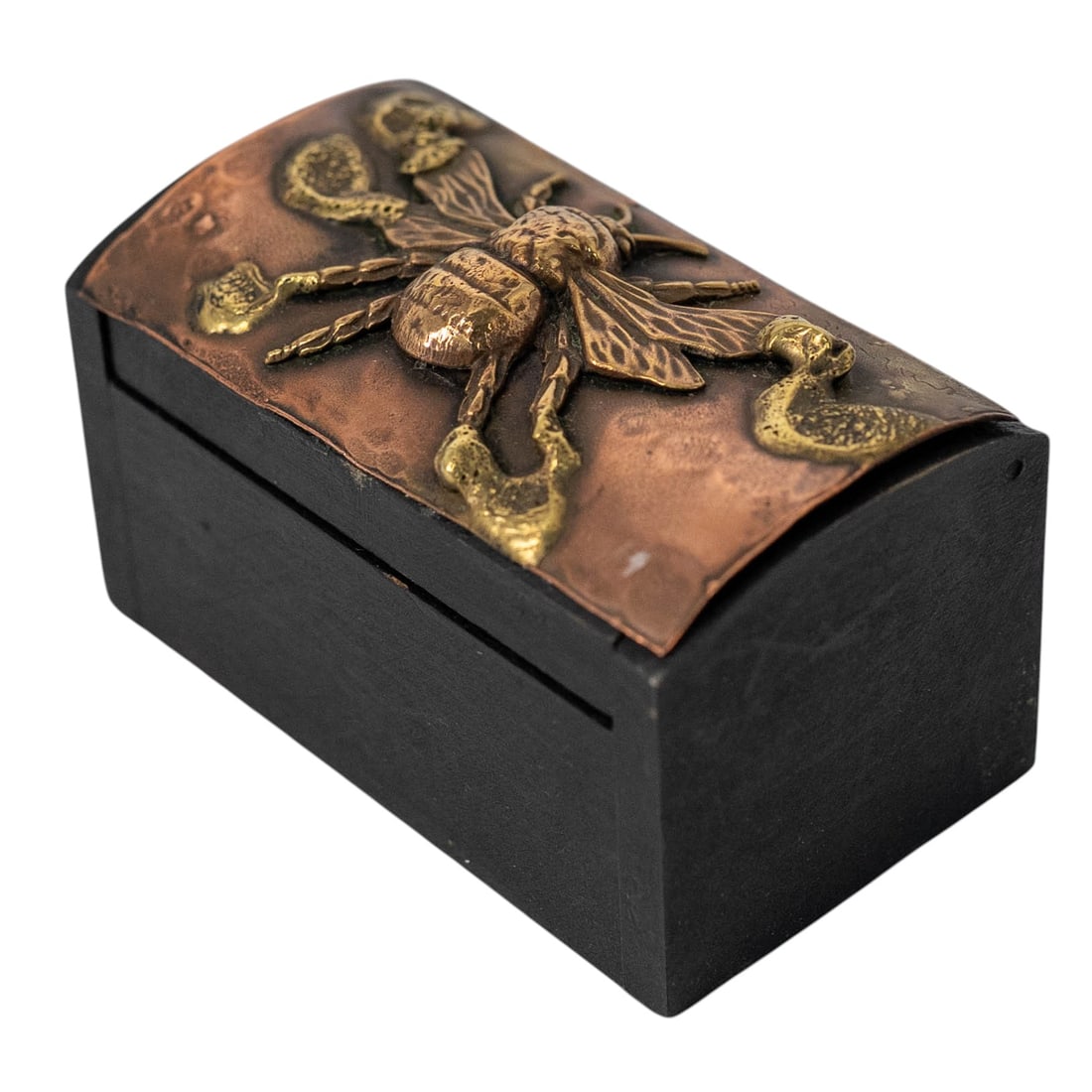 Arts and Crafts Movement Metal & Wood Stamp Box (1 of 6)