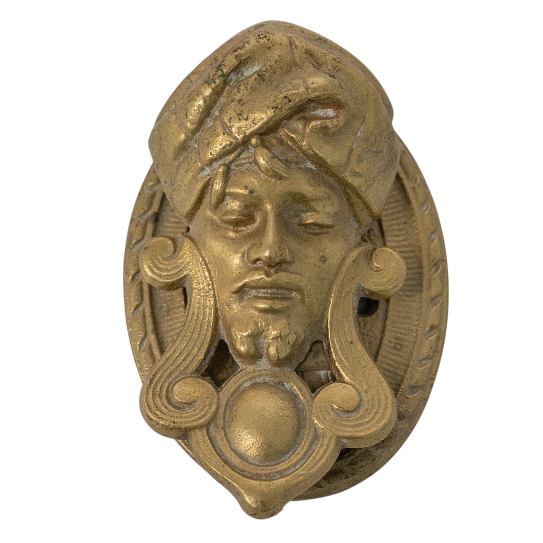 Antique Cast Brass Bedouin Door Knocker (1 of 4)