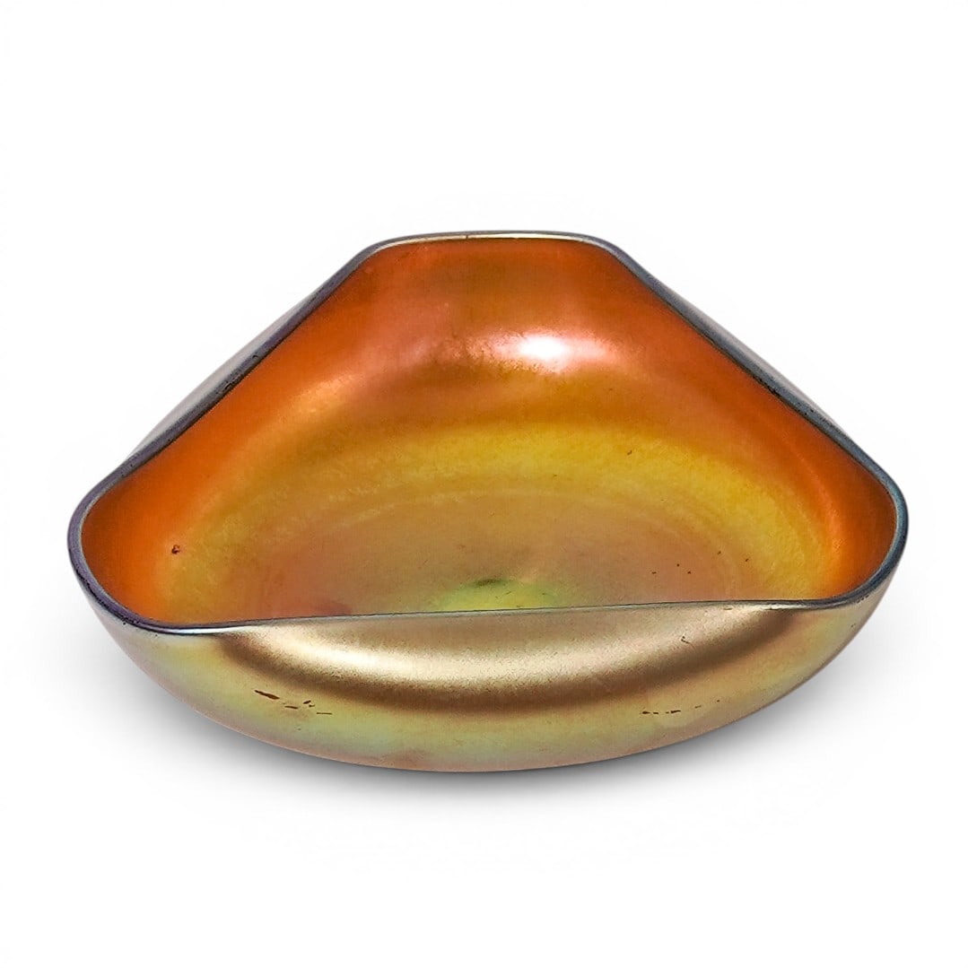 Steuben X Haviland & Co. Aurene Glass Triangular Dish (1 of 6)