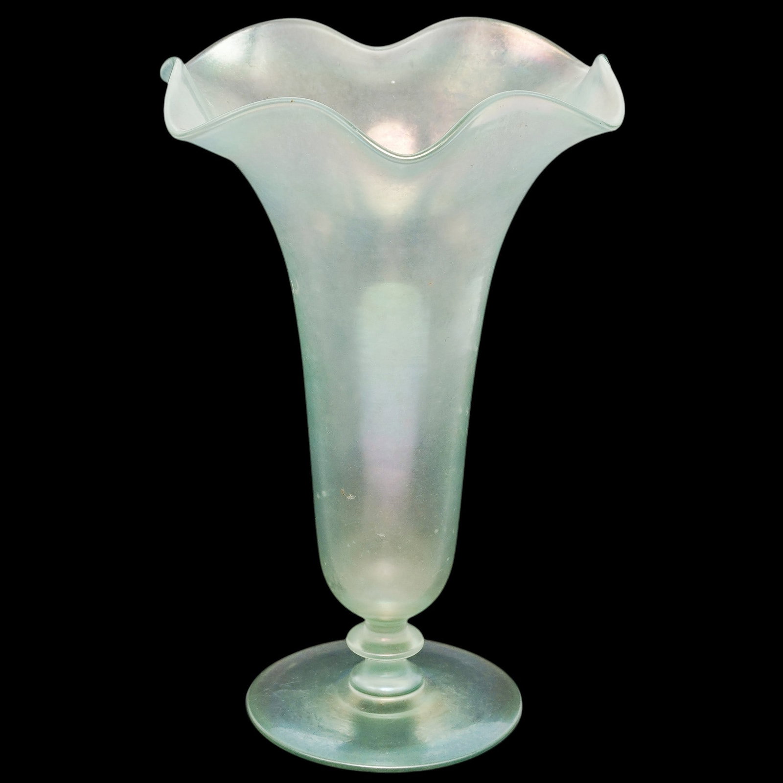 Steuben Iridescent Green Verre de Soie Vase (1 of 5)