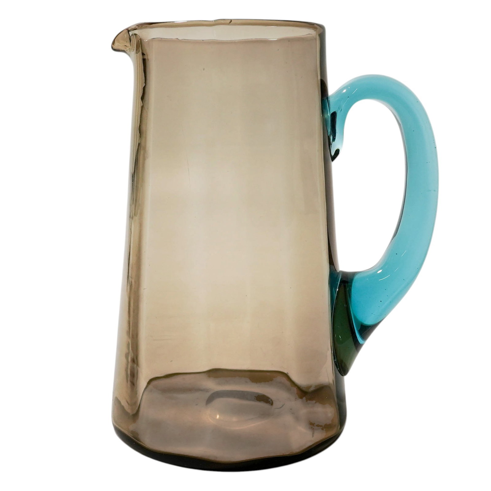 Steuben Style Amber & Blue Art Glass Pitcher (1 of 7)