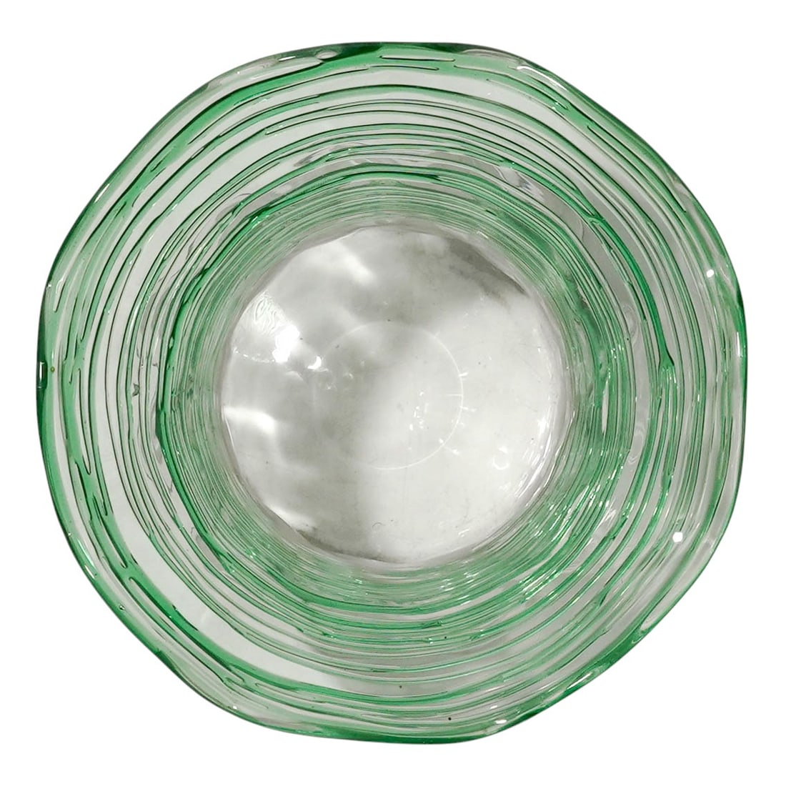 Steuben Green Threaded Glass Vase - 3