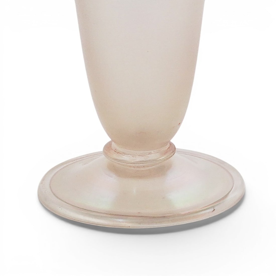 Steuben Iridescent Threaded Glass Vase - 3