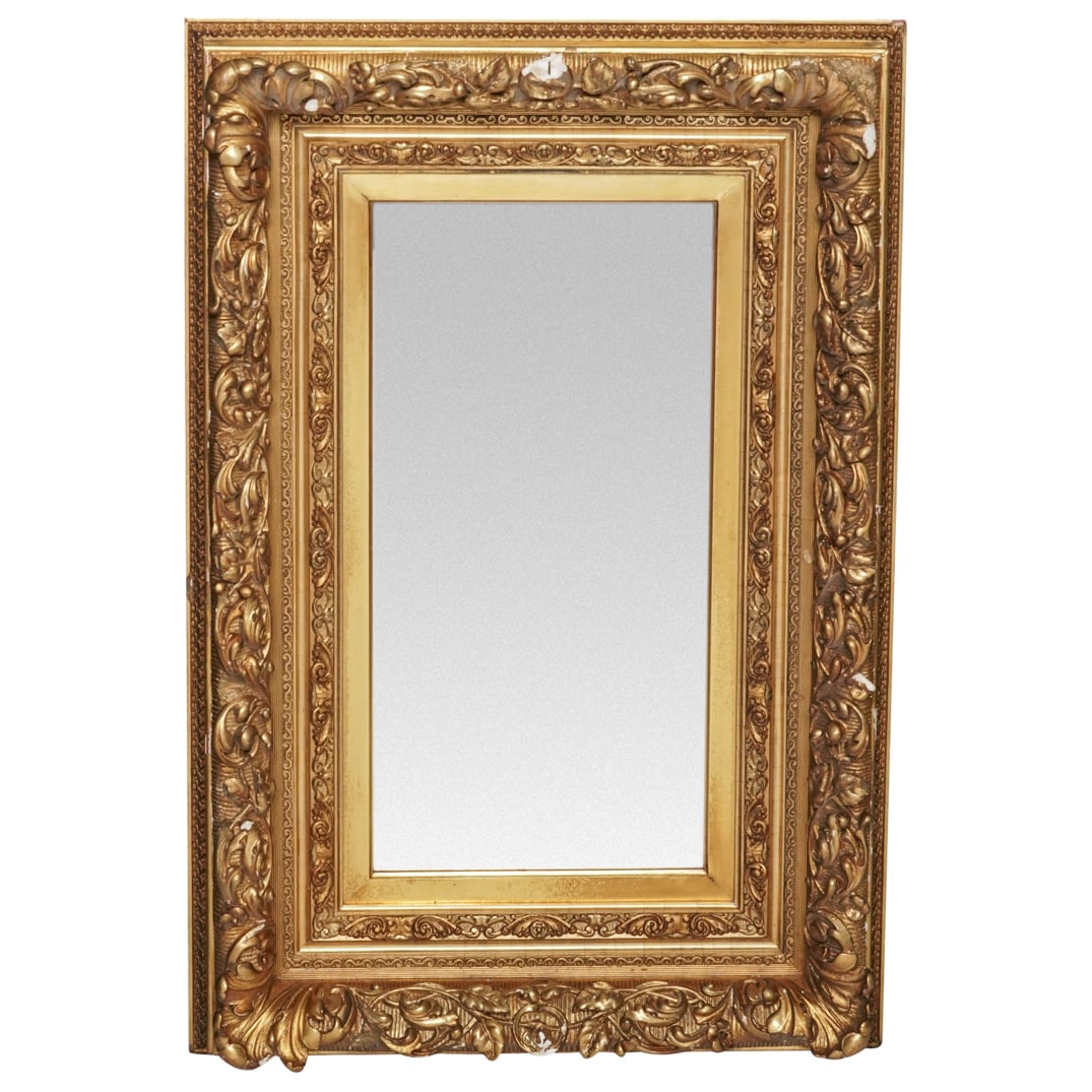 Large Antique Giltwood & Gesso Wall Mirror (1 of 2)