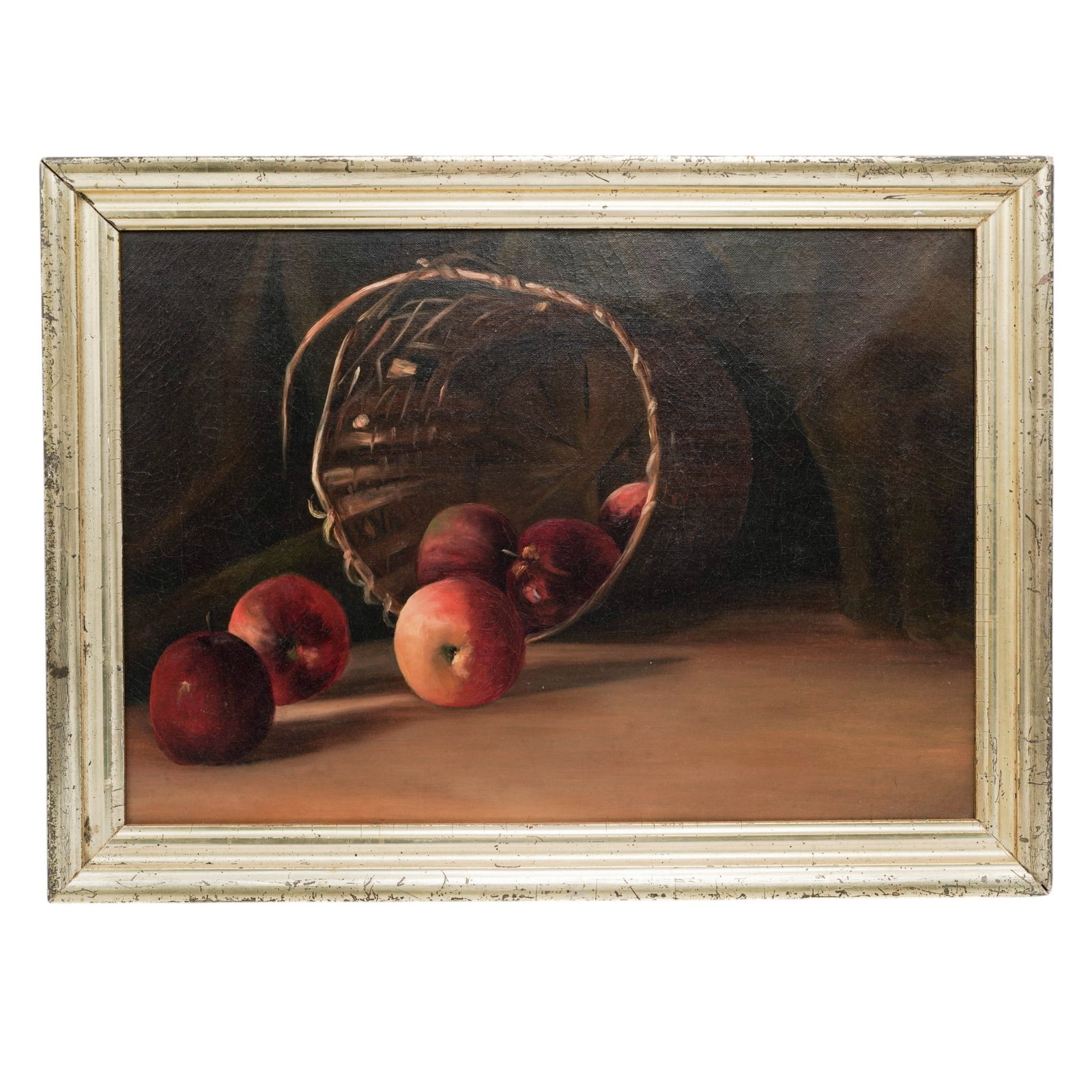 Antique Still Life of Apples, Oil on Canvas (1 of 6)