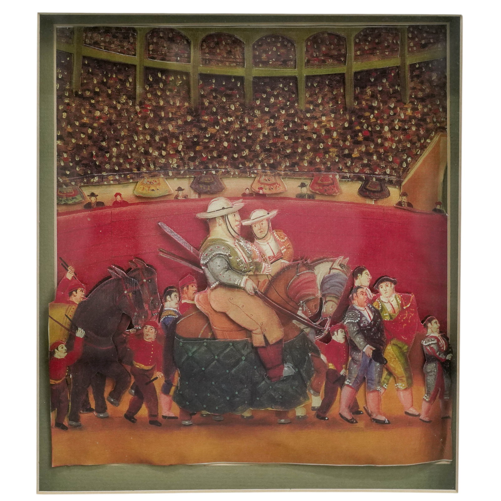 After Botero, Boterismo Style 3D Bullfighter Print: After Botero, Boterismo Style 3D Bullfighter Print 20th Century, Colombia Contemporary 3D Boterismo-style bullfighter print inspired by the iconic exaggerated forms and playful proportions associated