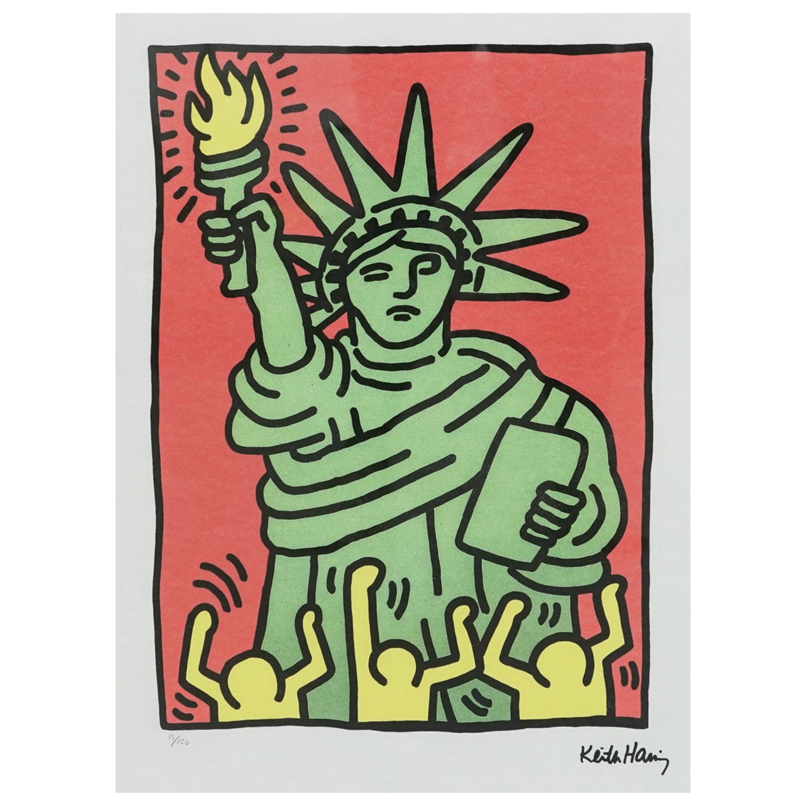Keith Haring (American, 1958-1990) Pop Art Offset Lithograph (1 of 7)