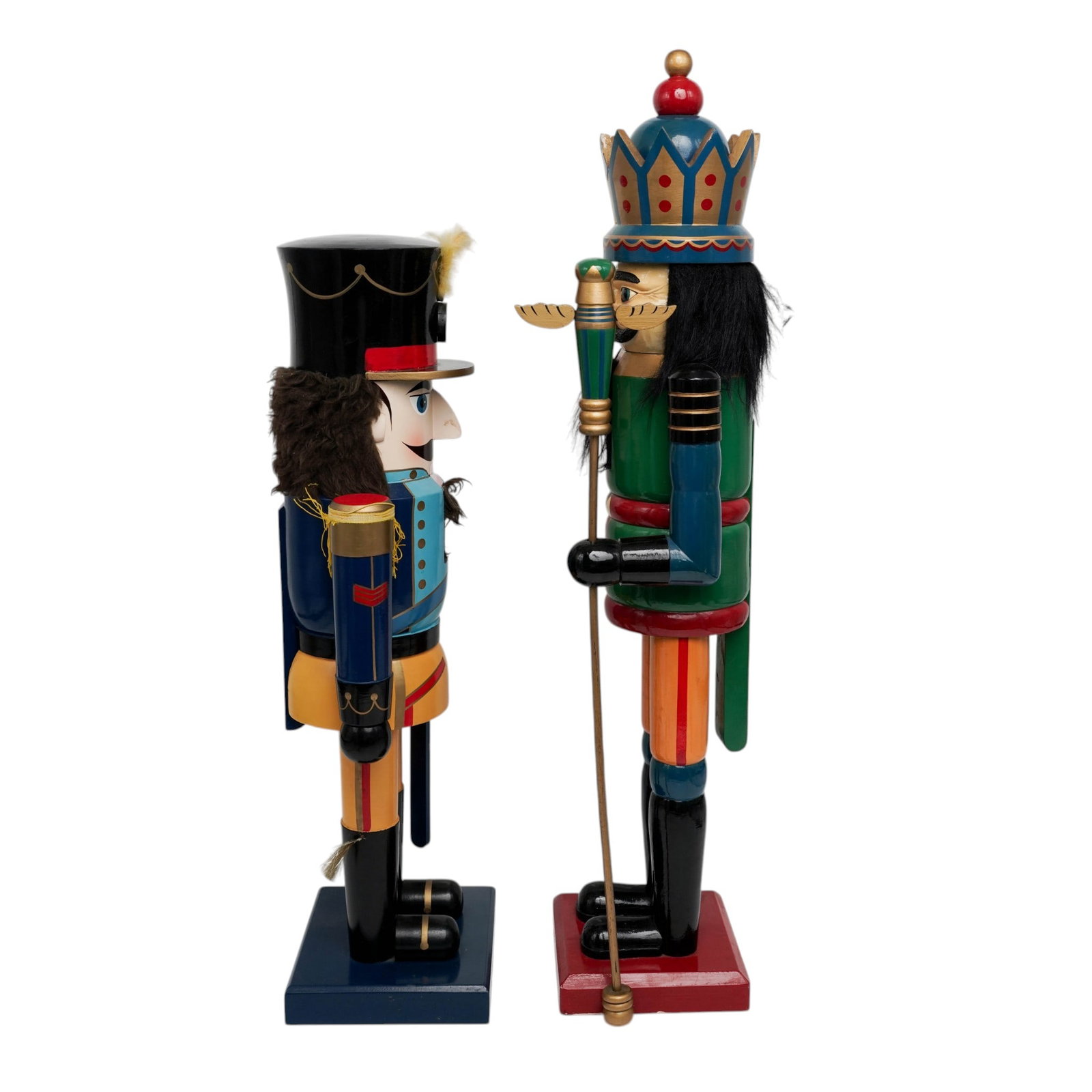 (2 pc) Vintage Wood Nutcrackers - 2