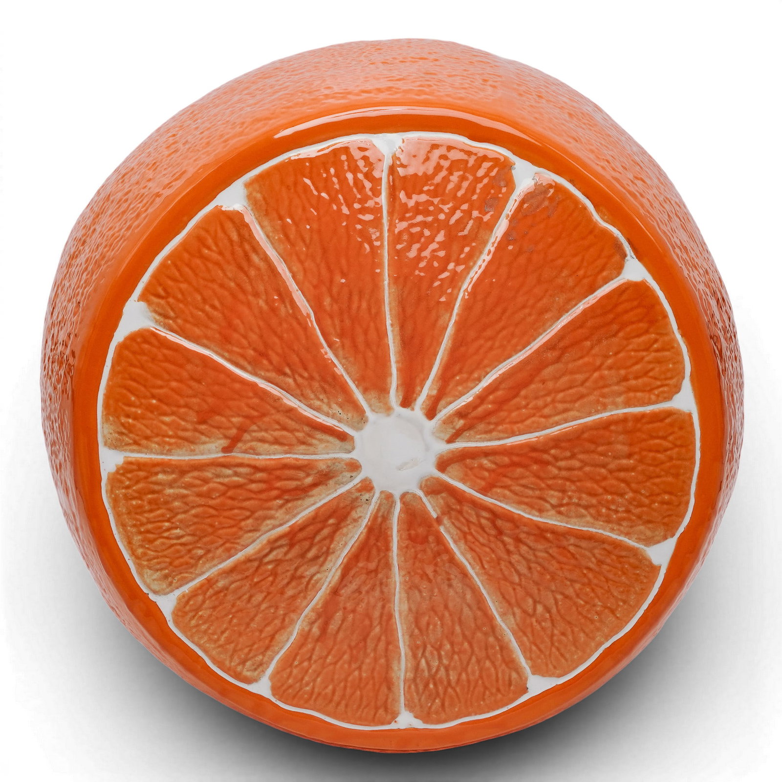 Vintage Ceramic Orange Stool - 2