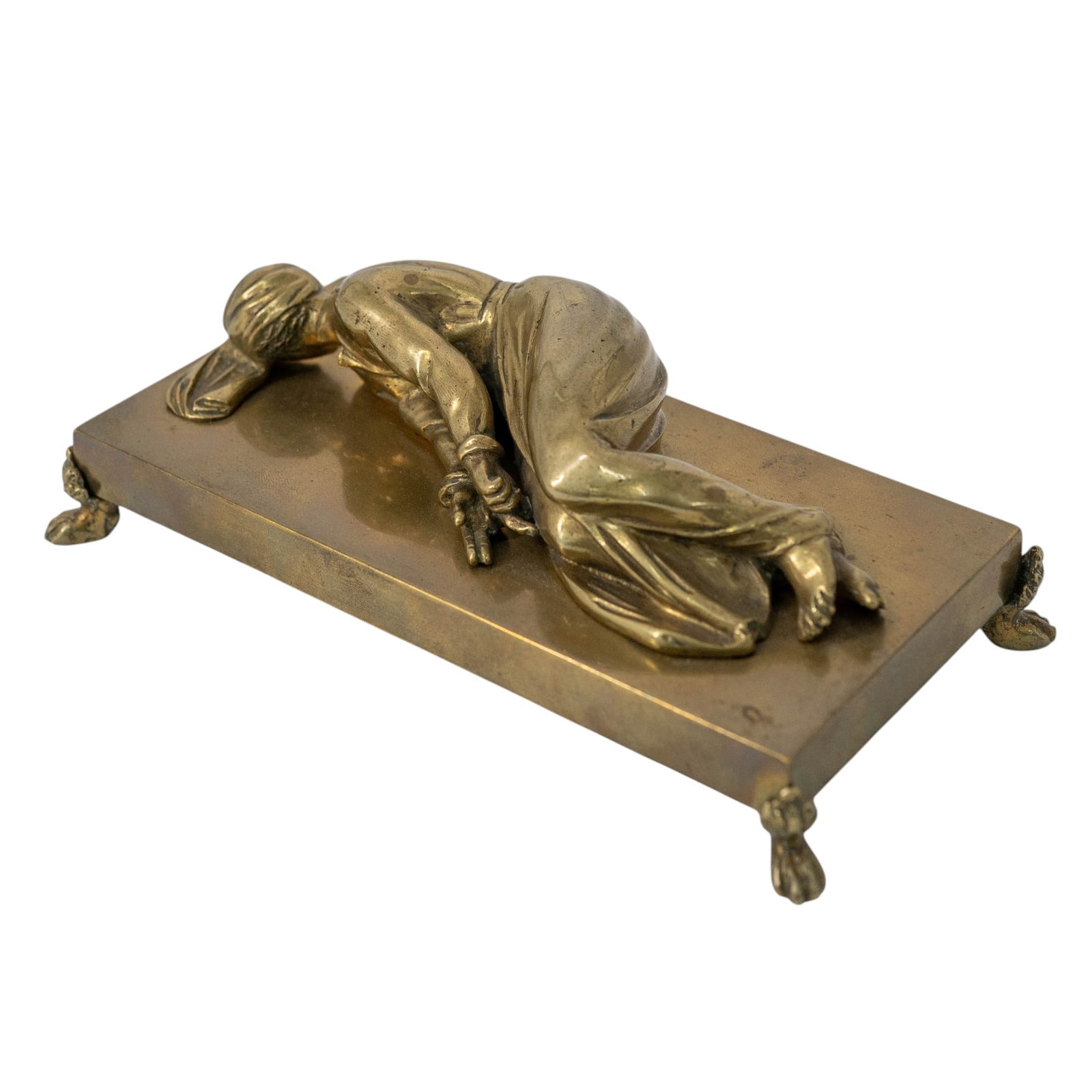 After Stefano Maderno (Italian, 17th Cent), Saint Cecilia Brass Sculpture: After Stefano Maderno (Italian, 17th Cent), Saint Cecilia Brass Sculpture 20th Cent., Italian The object is a Grand Tour souvenir sculpture depicting 'The Martyrdom of Saint Cecilia', created after