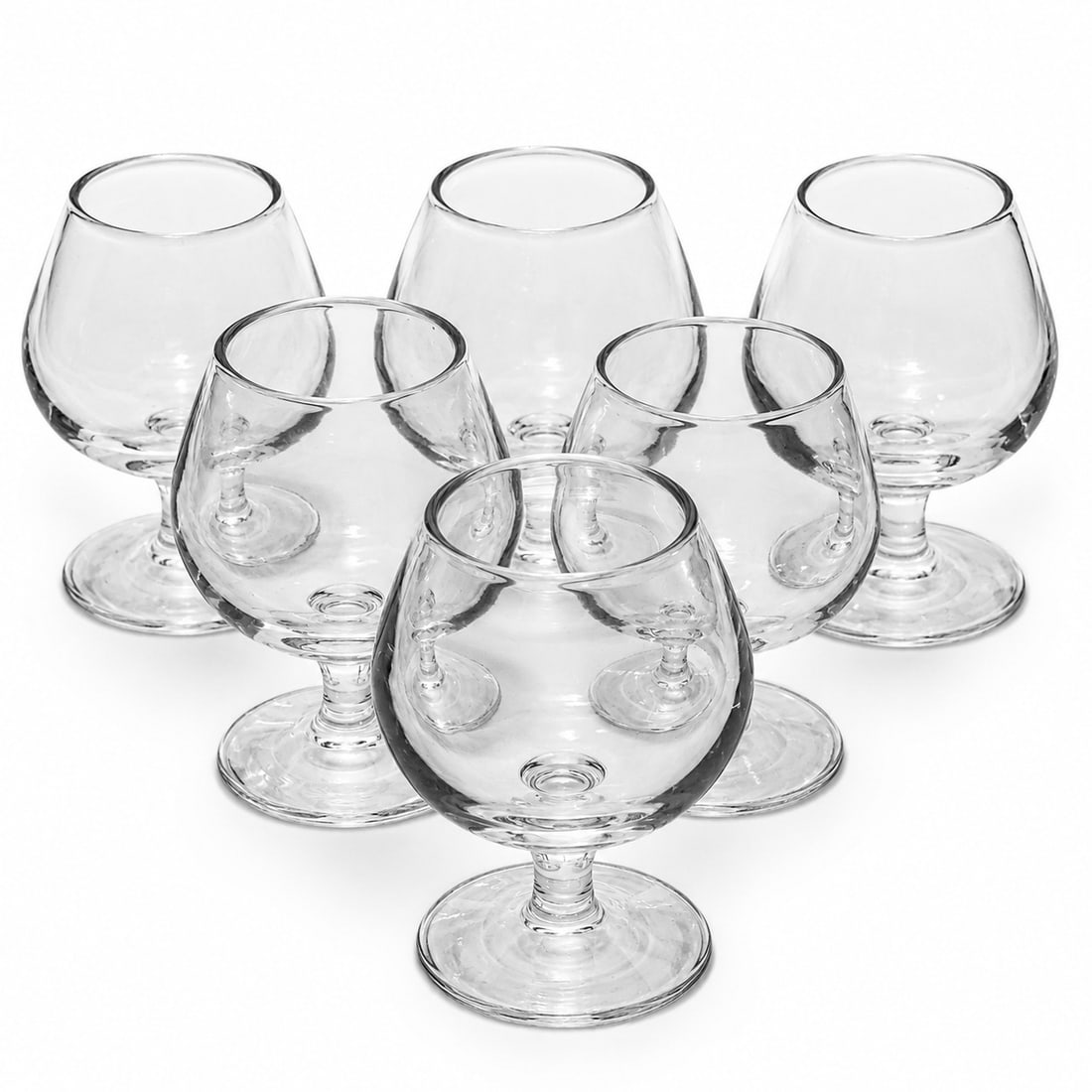 (6 pc) Steuben Century Pattern Brandy Glass Snifters: (6 pc) Steuben Century Pattern Brandy Glass Snifters c. 1970s, USA Steuben Century pattern brandy glass snifters (pattern number 8152), feature a diamond point "Steuben" signature on the underside of