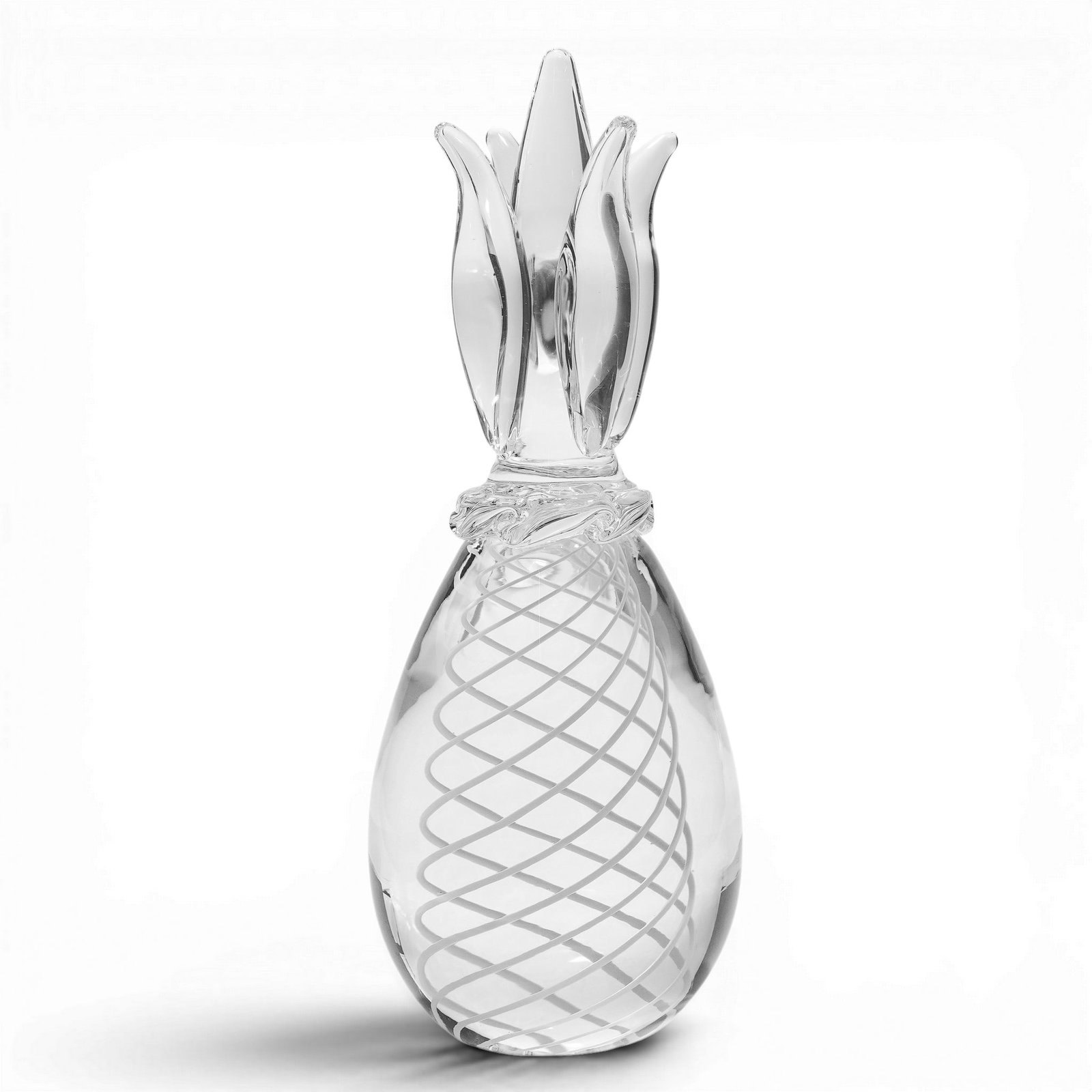 Vintage Steuben Crystal Pineapple Paperweight By Donald Pollard: Vintage Steuben Crystal Pineapple Paperweight By Donald Pollard 1964. American A vintage Steuben Crystal Pineapple Paperweight, designed by Donald Pollard in 1964, featuring a heavy, solid clear