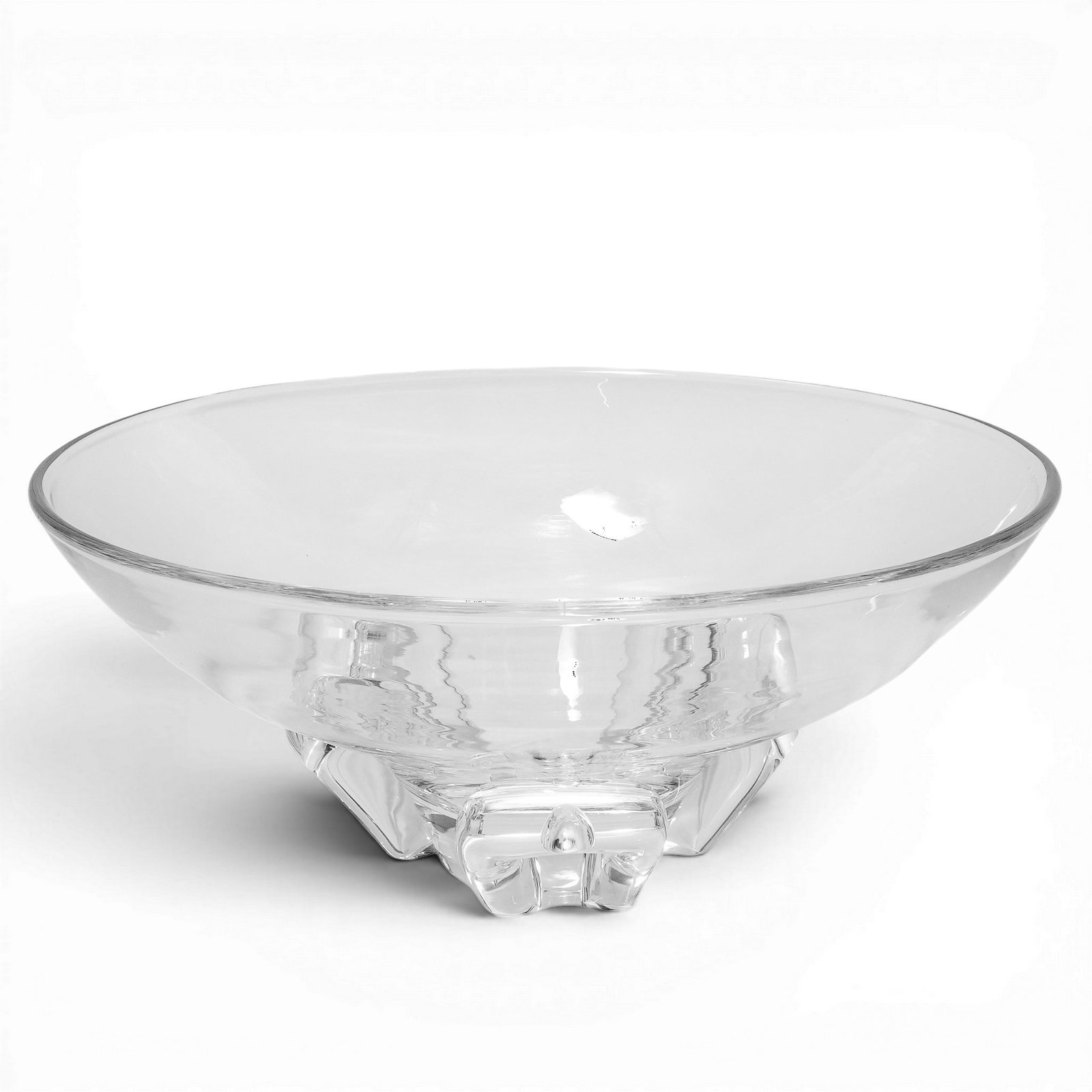 Steuben Clear Crystal Scroll Footed Bowl By John Dreves (1 of 4)