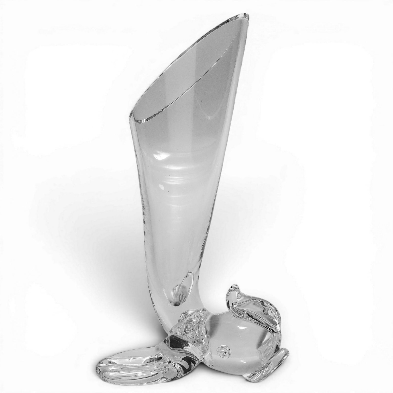 Steuben Crystal Dolphin Vase By George Thompson (1 of 4)