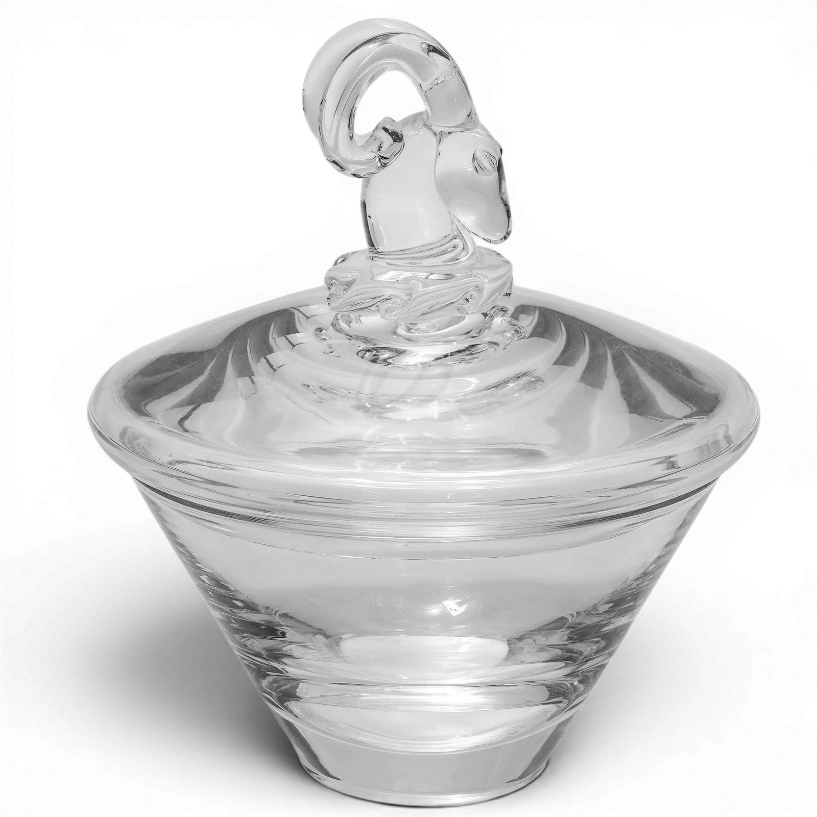 Vintage Steuben Crystal Ram Dish By Irene Benton (1 of 6)
