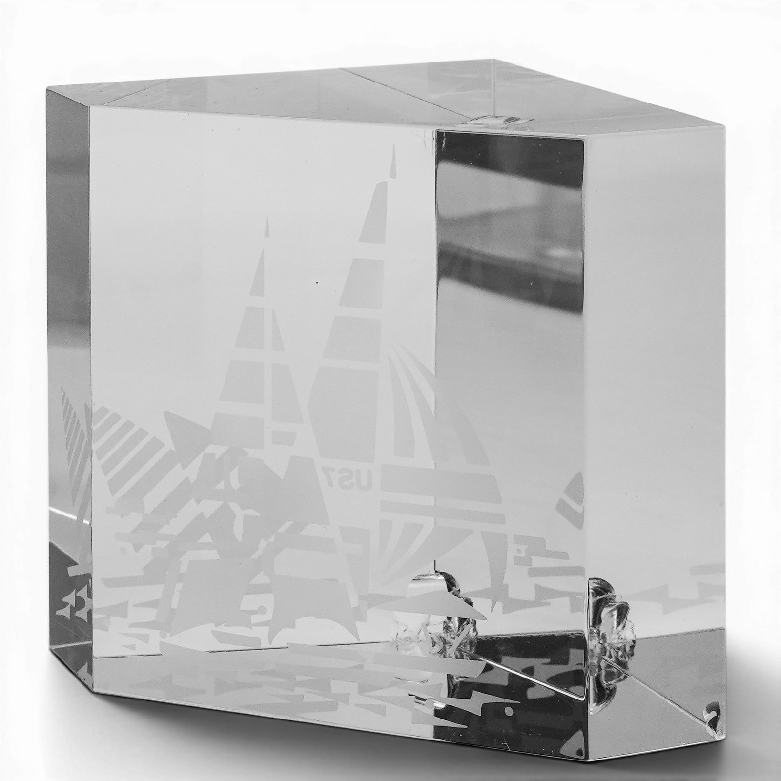 Steuben Glass Prismatic Sailboat Sculpture By Bernard X. Wolff (1 of 4)