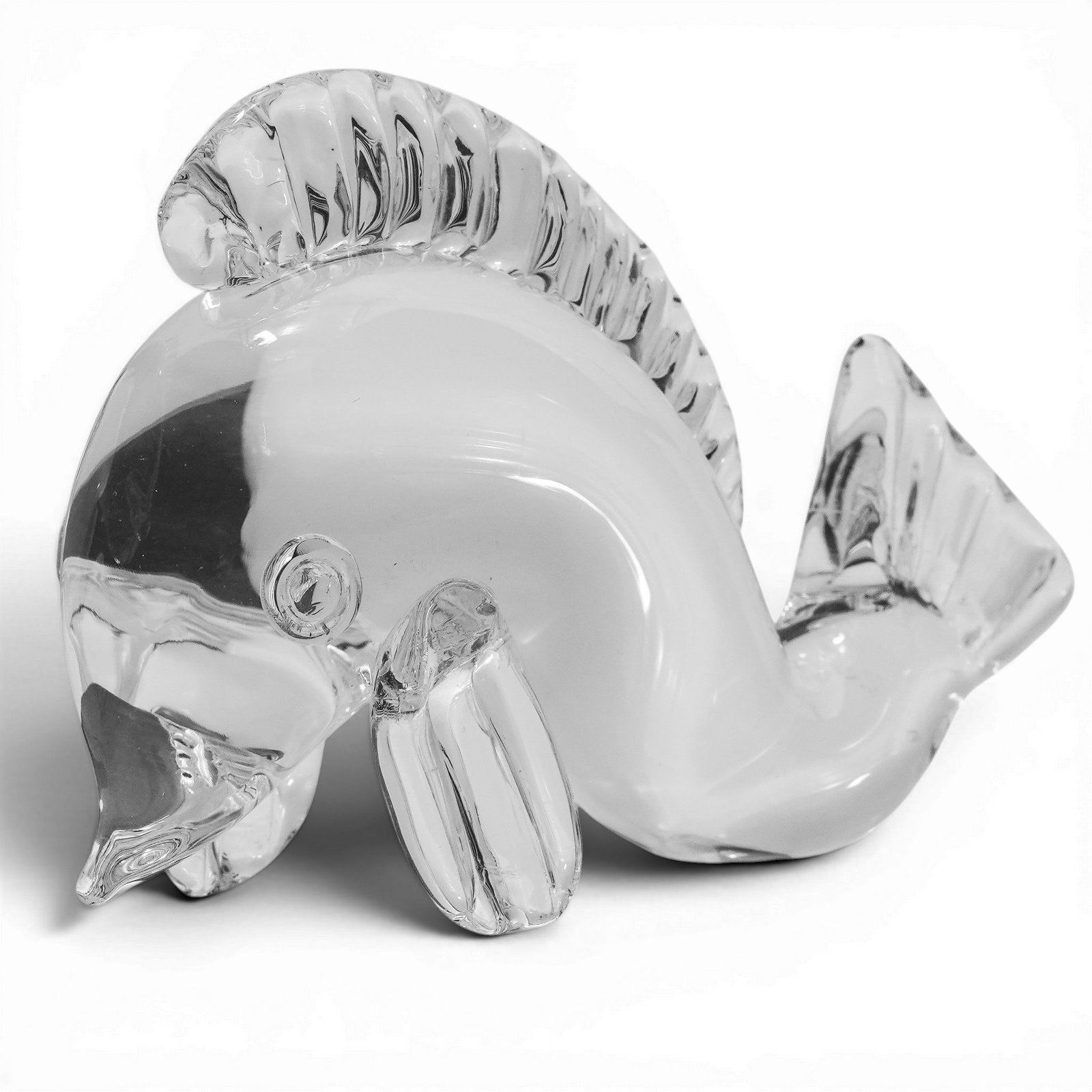 (2pc) Steuben Clear Crystal "Dolphin" Figurines - 4