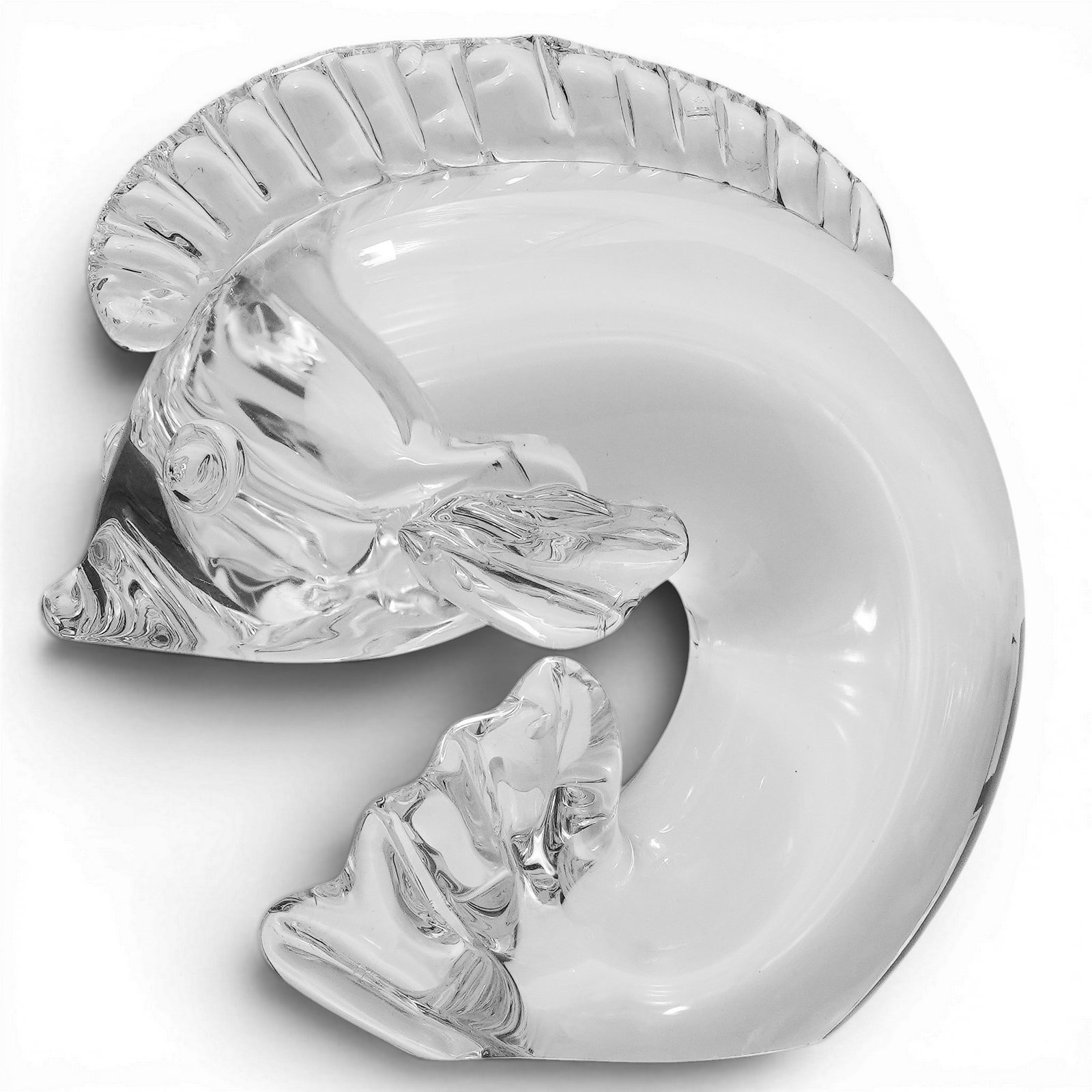 (2pc) Steuben Clear Crystal "Dolphin" Figurines - 5