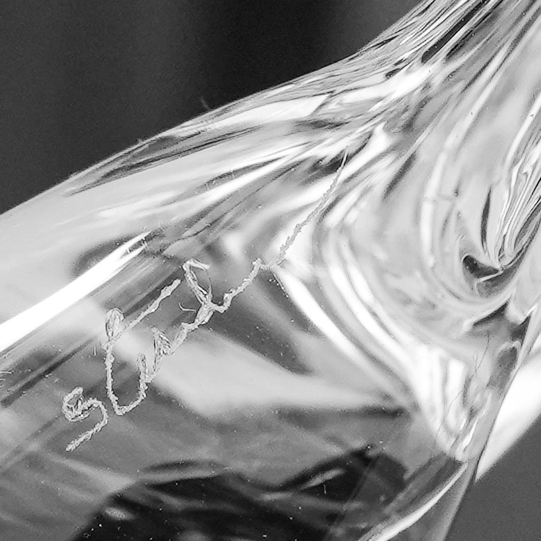 (2pc) Steuben Clear Crystal "Dolphin" Figurines - 8