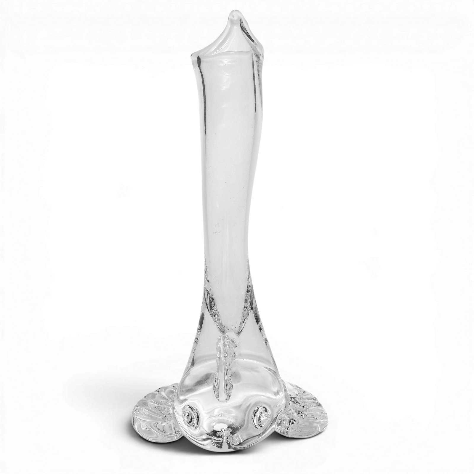 Steuben Dolphin Cornucopia Glass Vase - 2