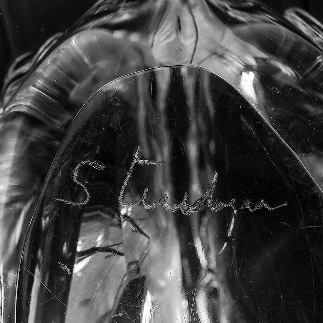 Steuben Dolphin Cornucopia Glass Vase - 4