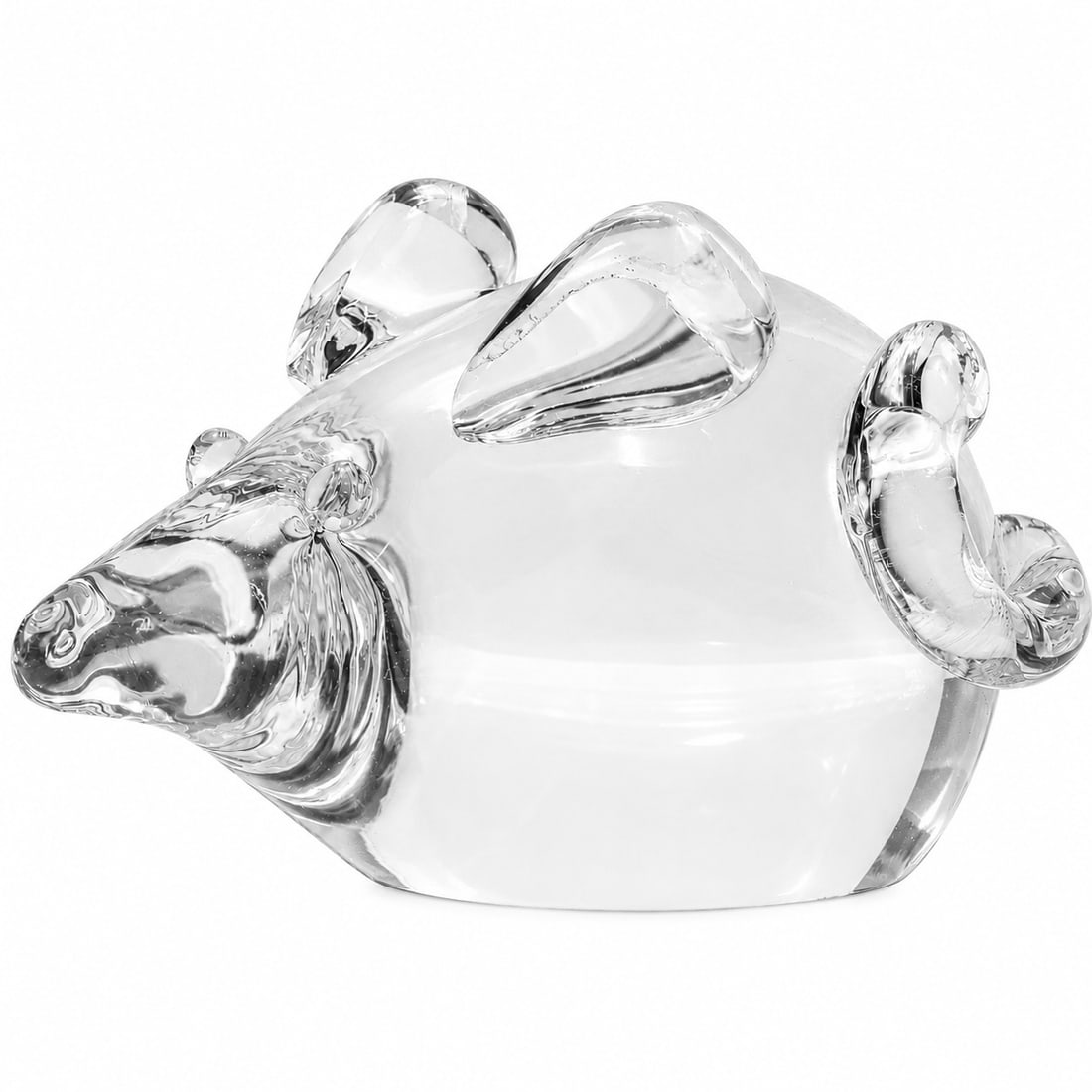Vintage Steuben Mouse Glass Figurine: Vintage Steuben Mouse Glass Figurine Mid 20th Cent., American This vintage Steuben glass mouse is a piece of mid-century American luxury art glass, renowned for its fluid, minimalist design and