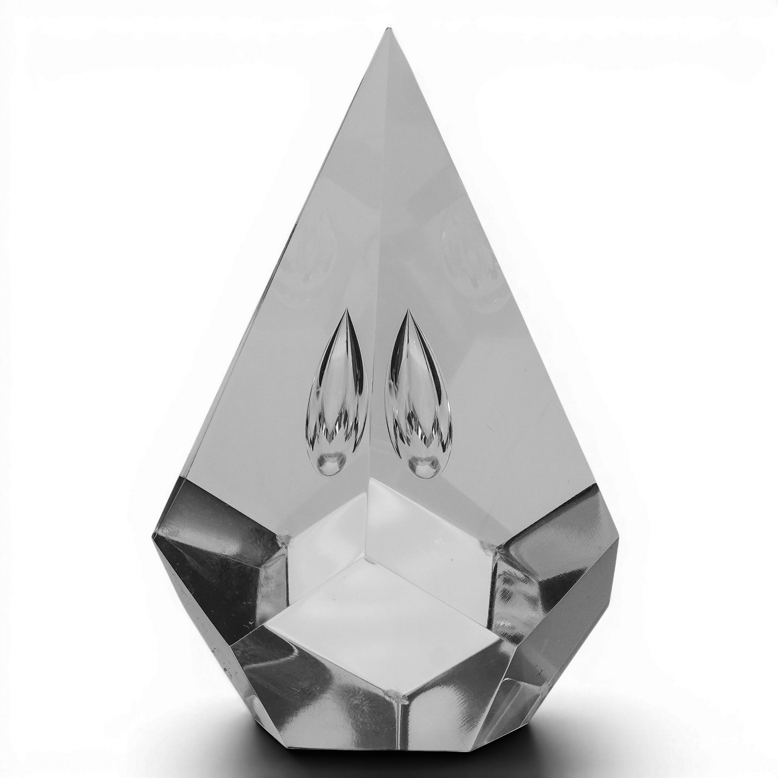 Steuben Diamond Teardrop Glass Paperweight By George Thompson (1 of 4)