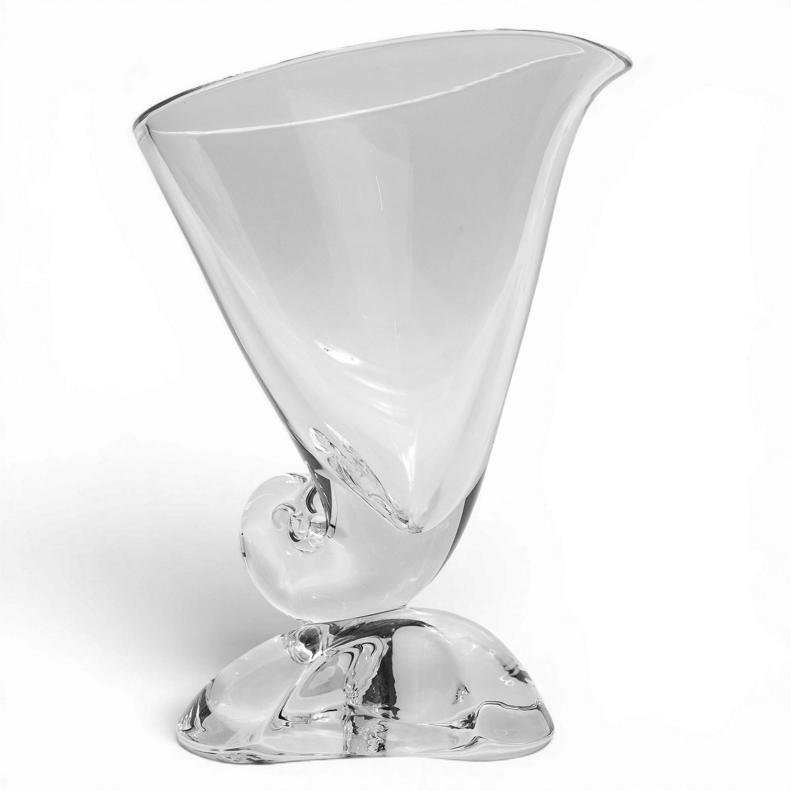 Steuben Clear Crystal Snail Vase (1 of 4)