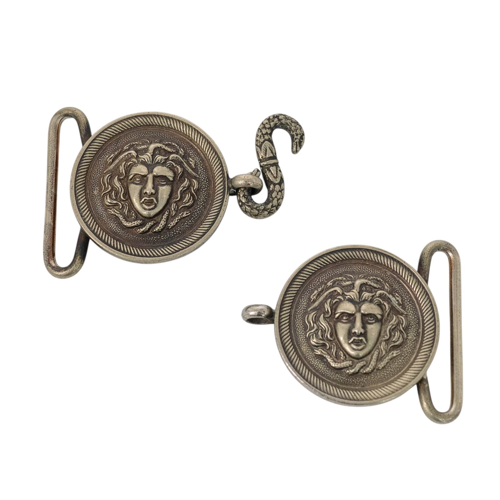 Antique French Hussar’s Medusa Head Belt Buckle (1 of 4)