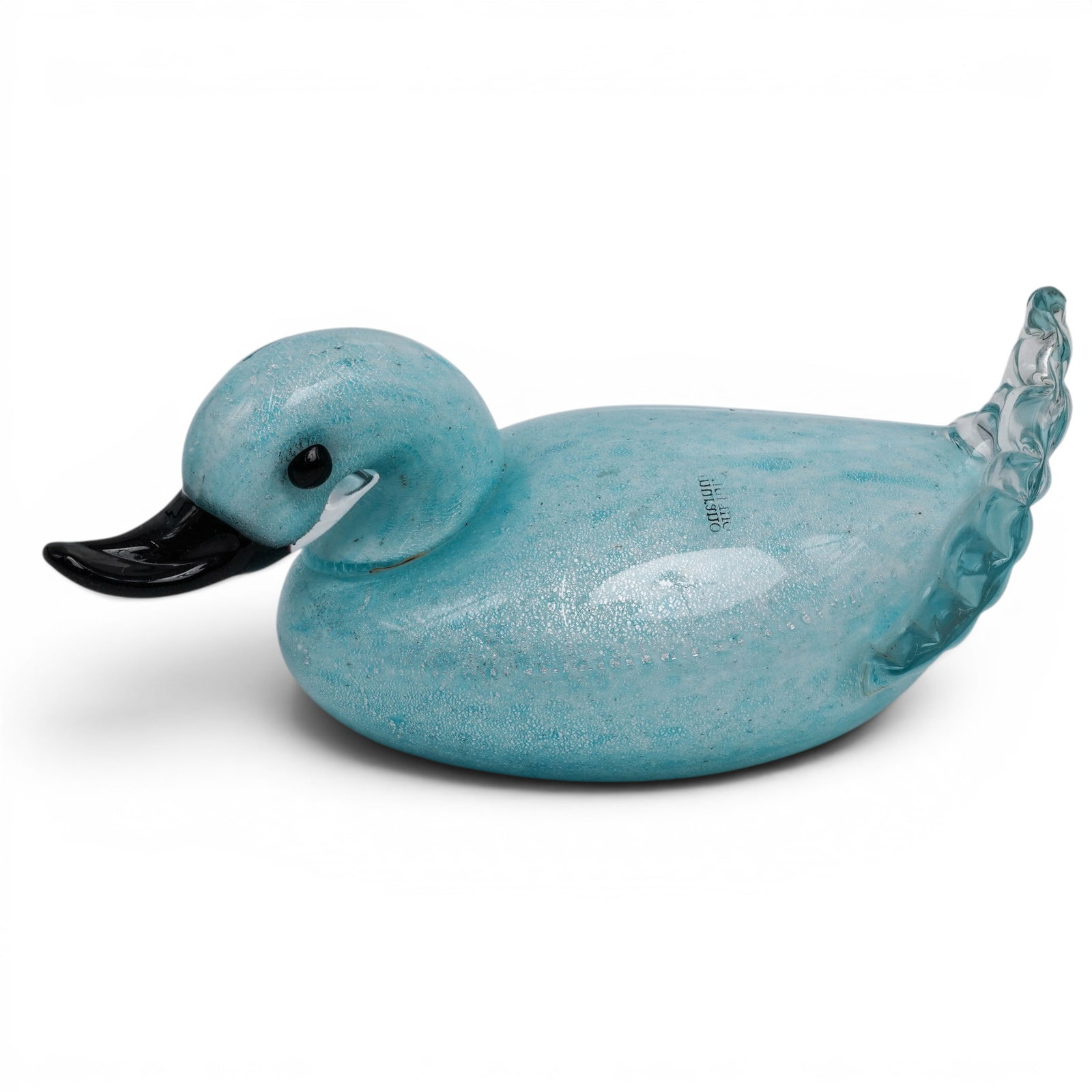 Vintage Murano Blue Glass Duck Sculpture (1 of 7)