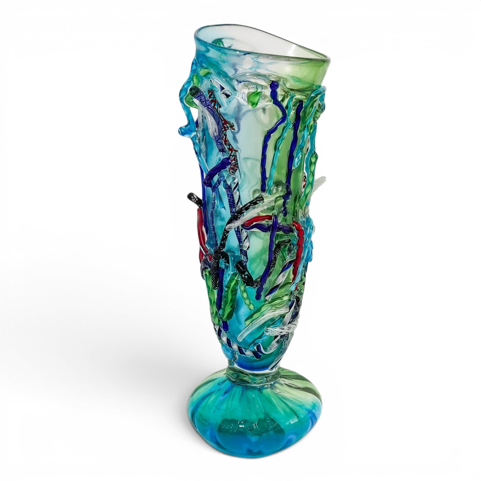 Viz Art Glass Inc Hand Blown Art Glass Vase (1 of 7)