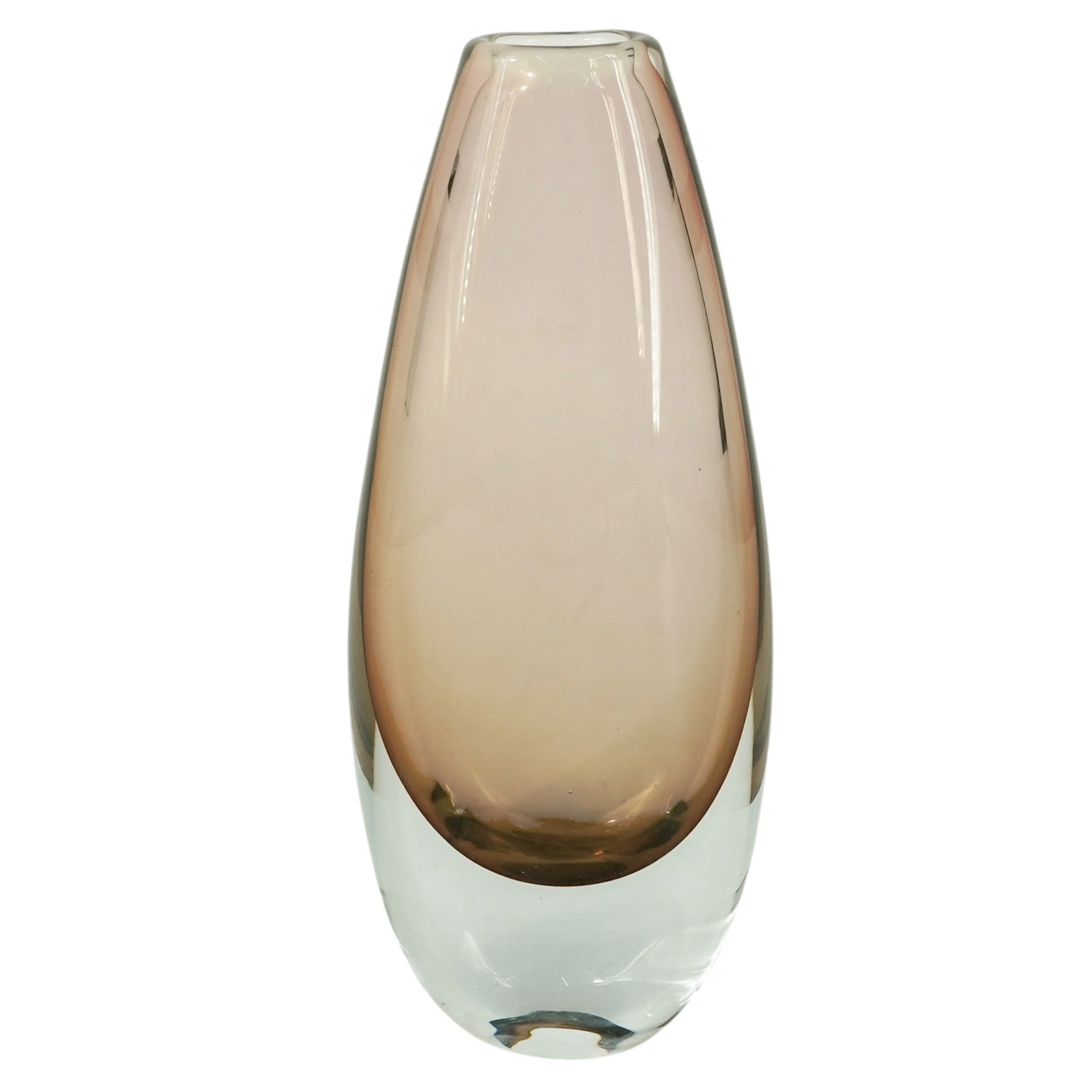 Strombergshyttan Signed Amber Clear Glass Vase (1 of 7)