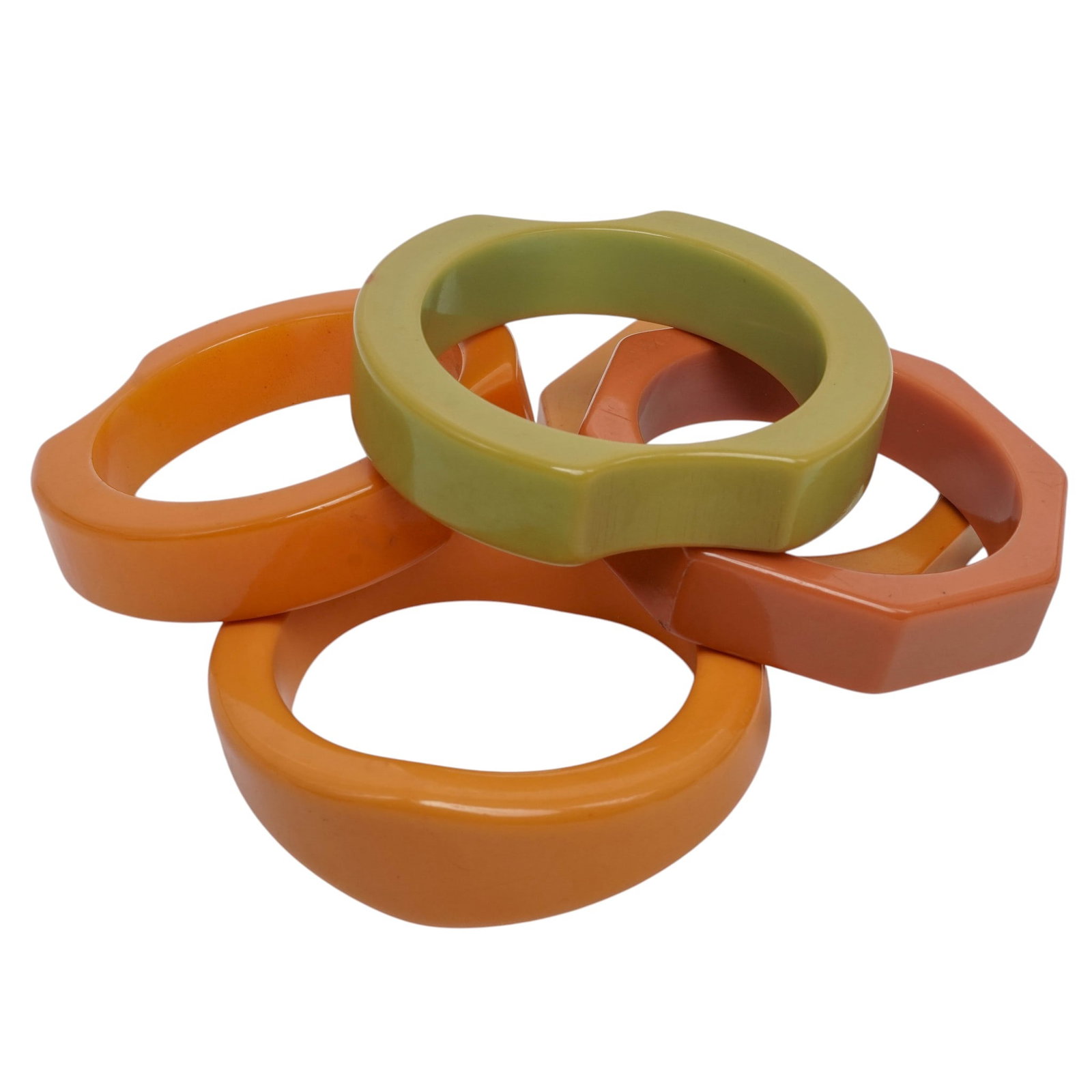 (5 pcs) Vintage Carved Bakelite Bangles (1 of 7)