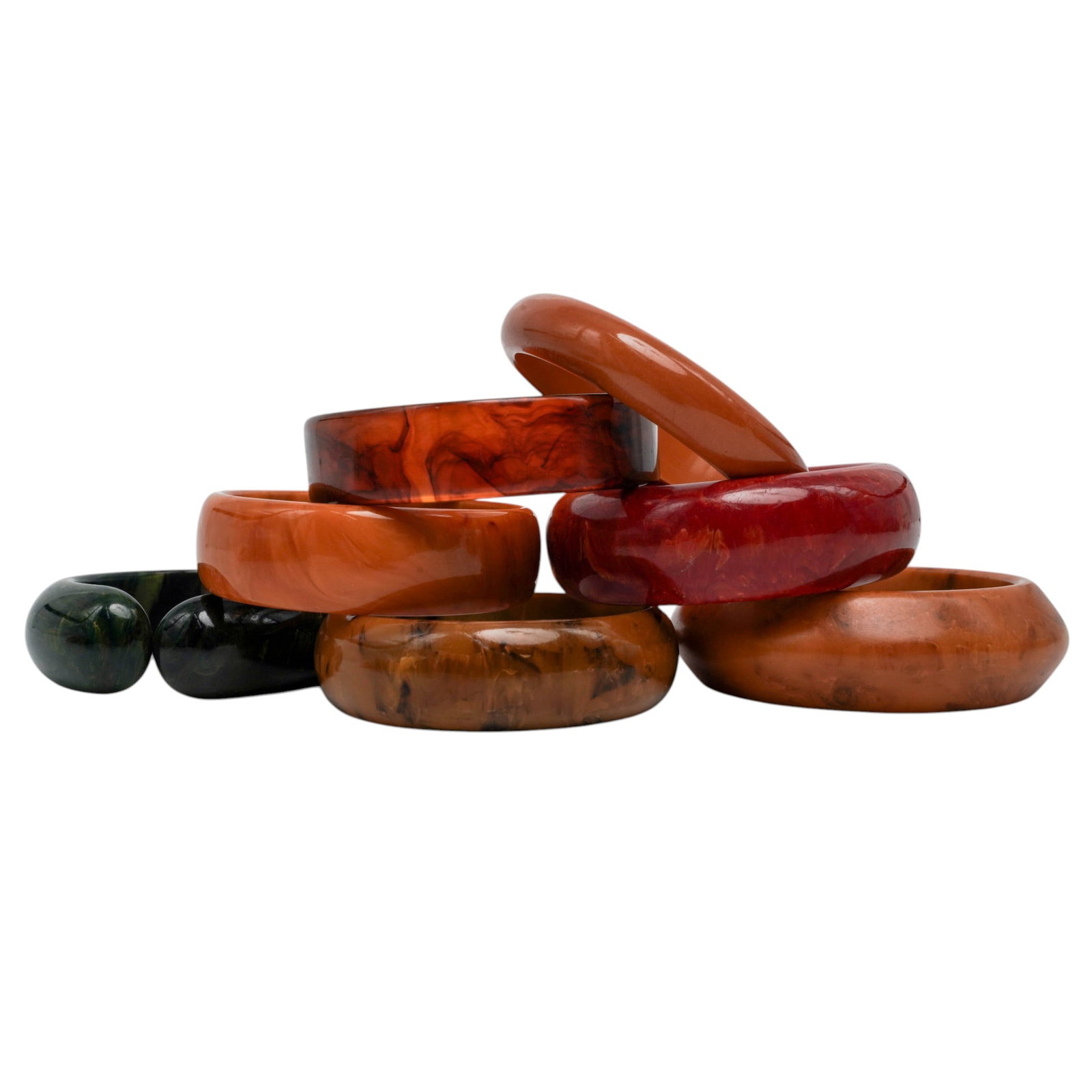 (8 pcs) Vintage Chunky Bakelite Bangles (1 of 4)