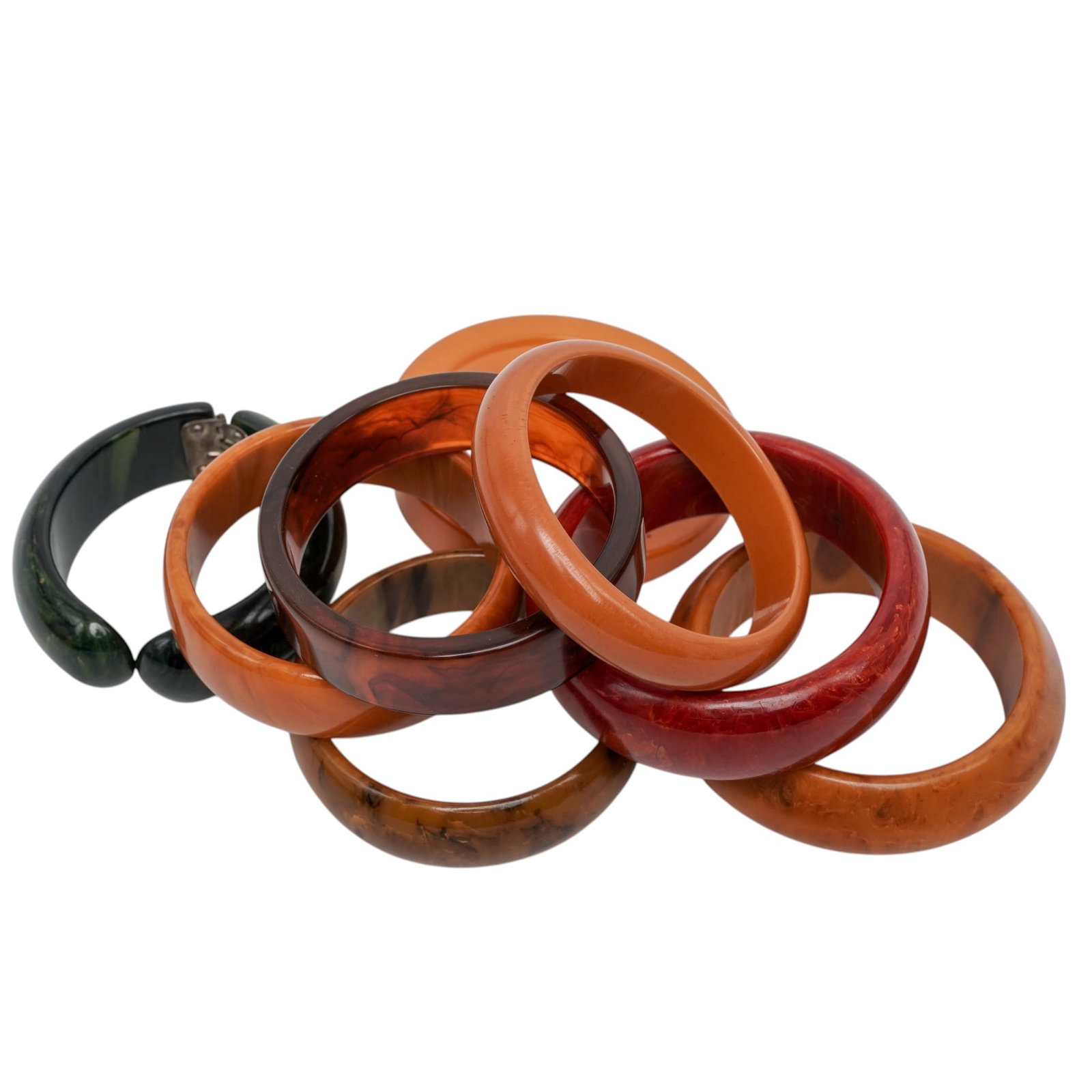 (8 pcs) Vintage Chunky Bakelite Bangles - 2