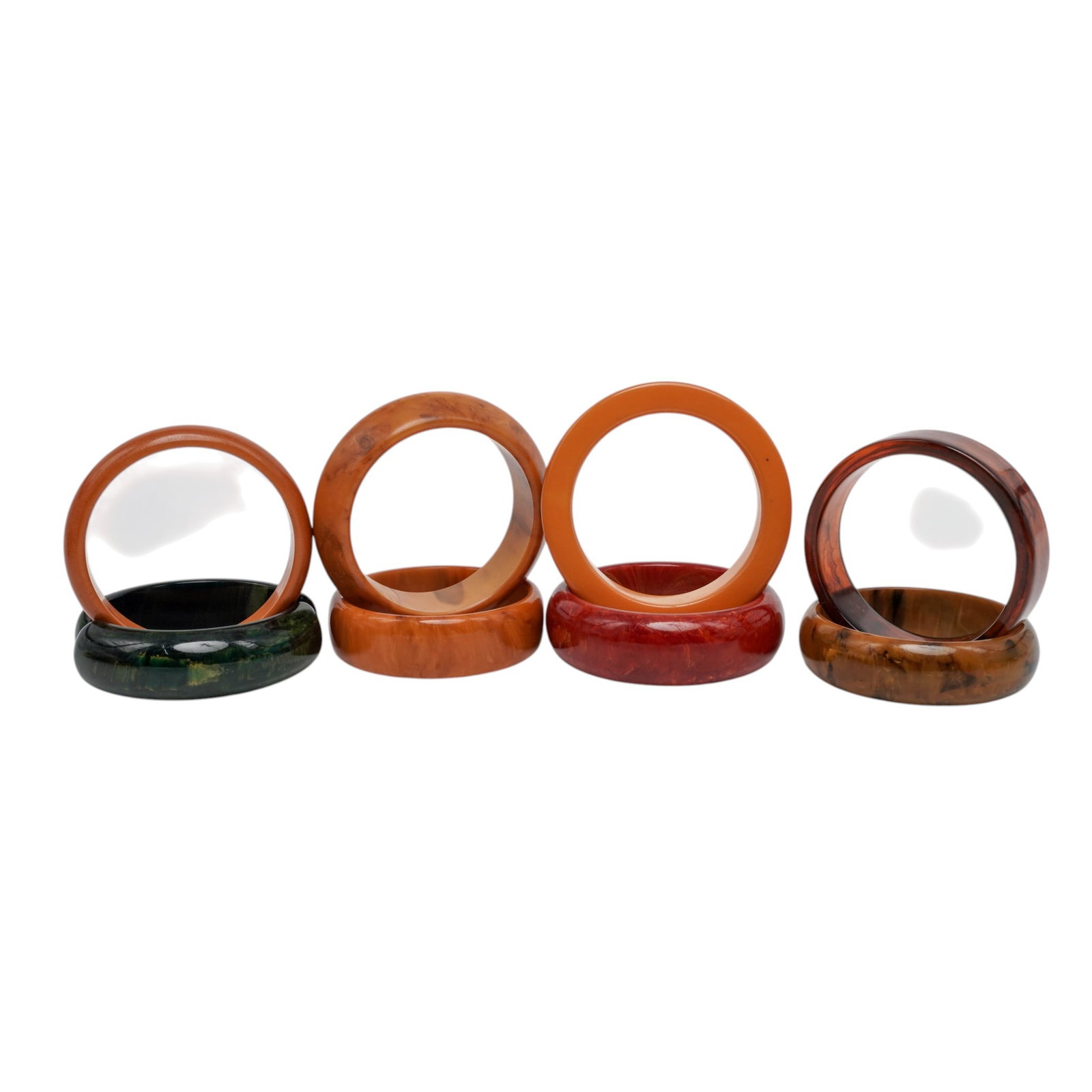 (8 pcs) Vintage Chunky Bakelite Bangles - 3