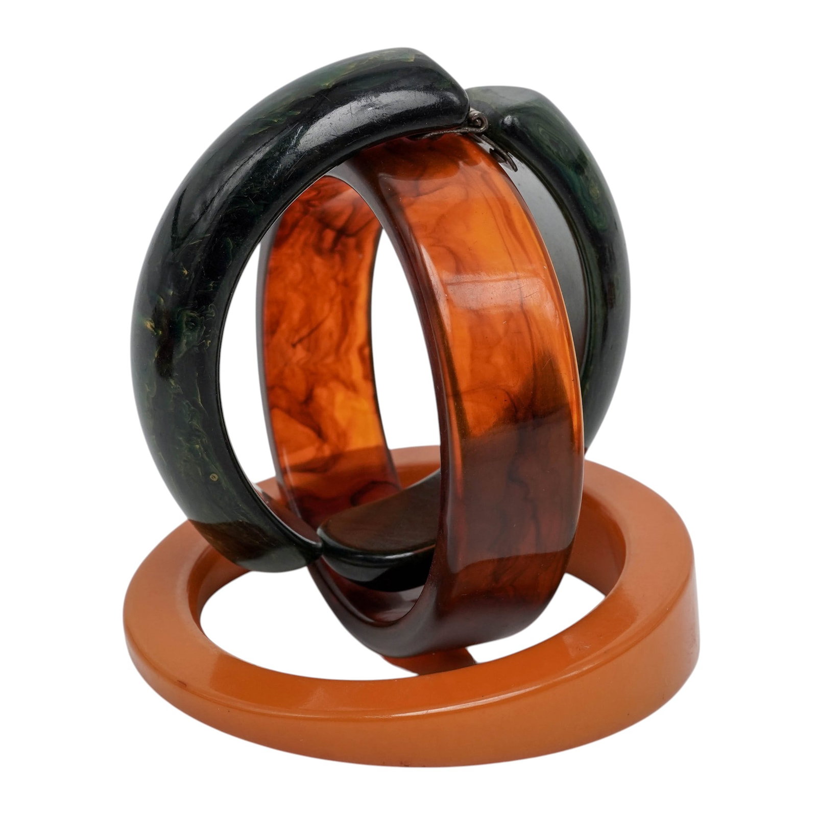 (8 pcs) Vintage Chunky Bakelite Bangles - 4