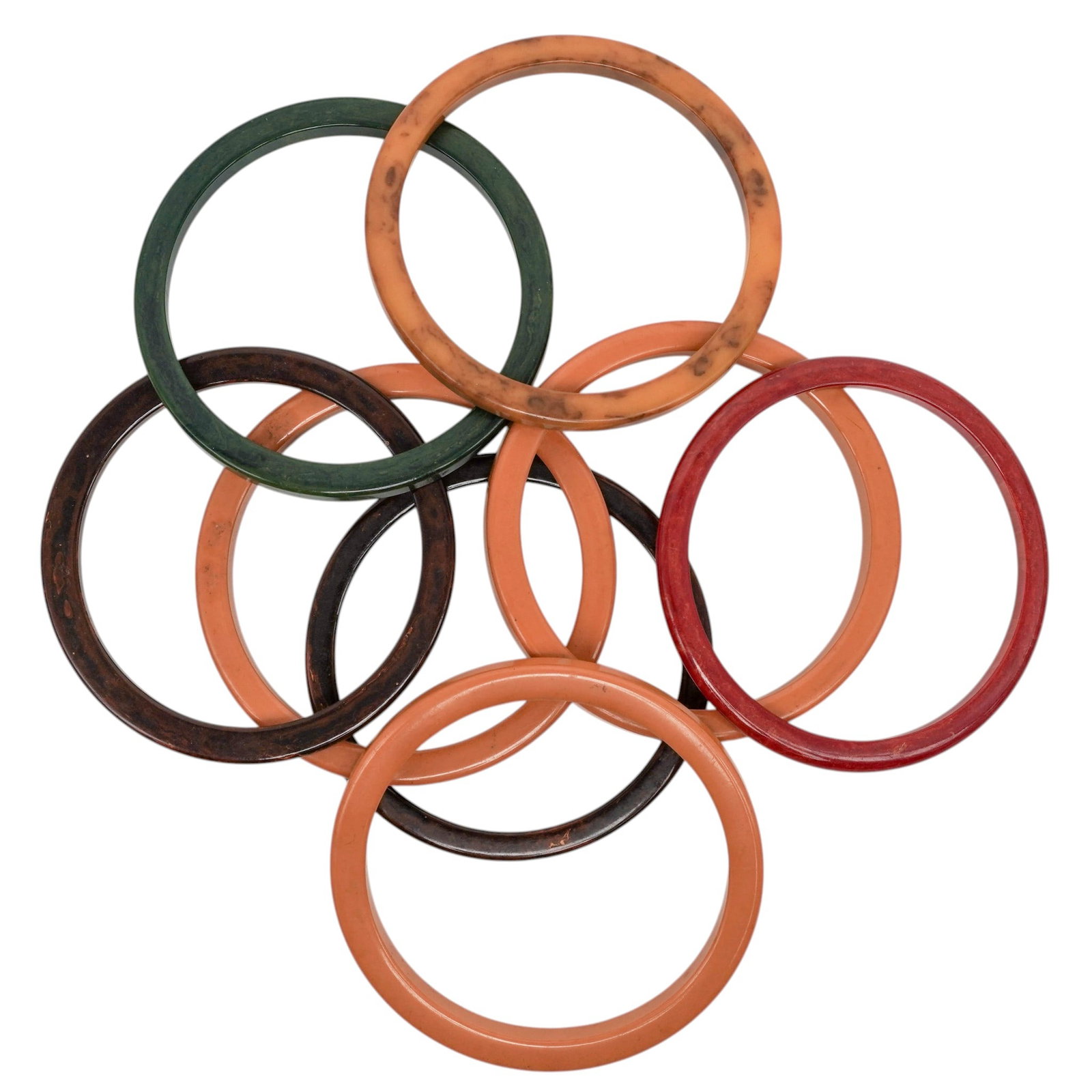 (8 pcs) Vintage Thin Bakelite Bangles (1 of 4)