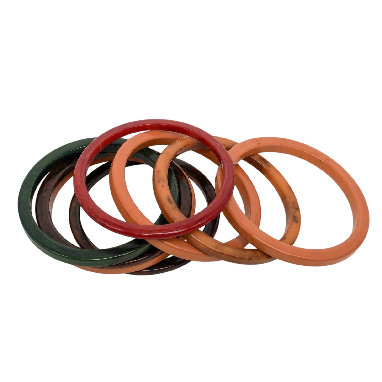 (8 pcs) Vintage Thin Bakelite Bangles - 2