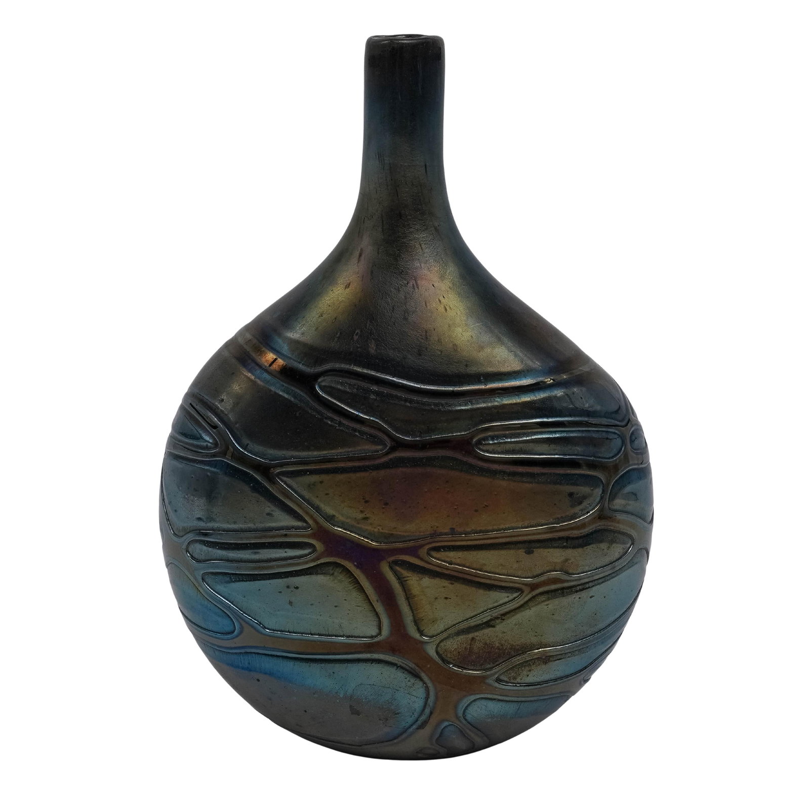 Phoenician Glass Iridescent Lollipop Vase (1 of 4)