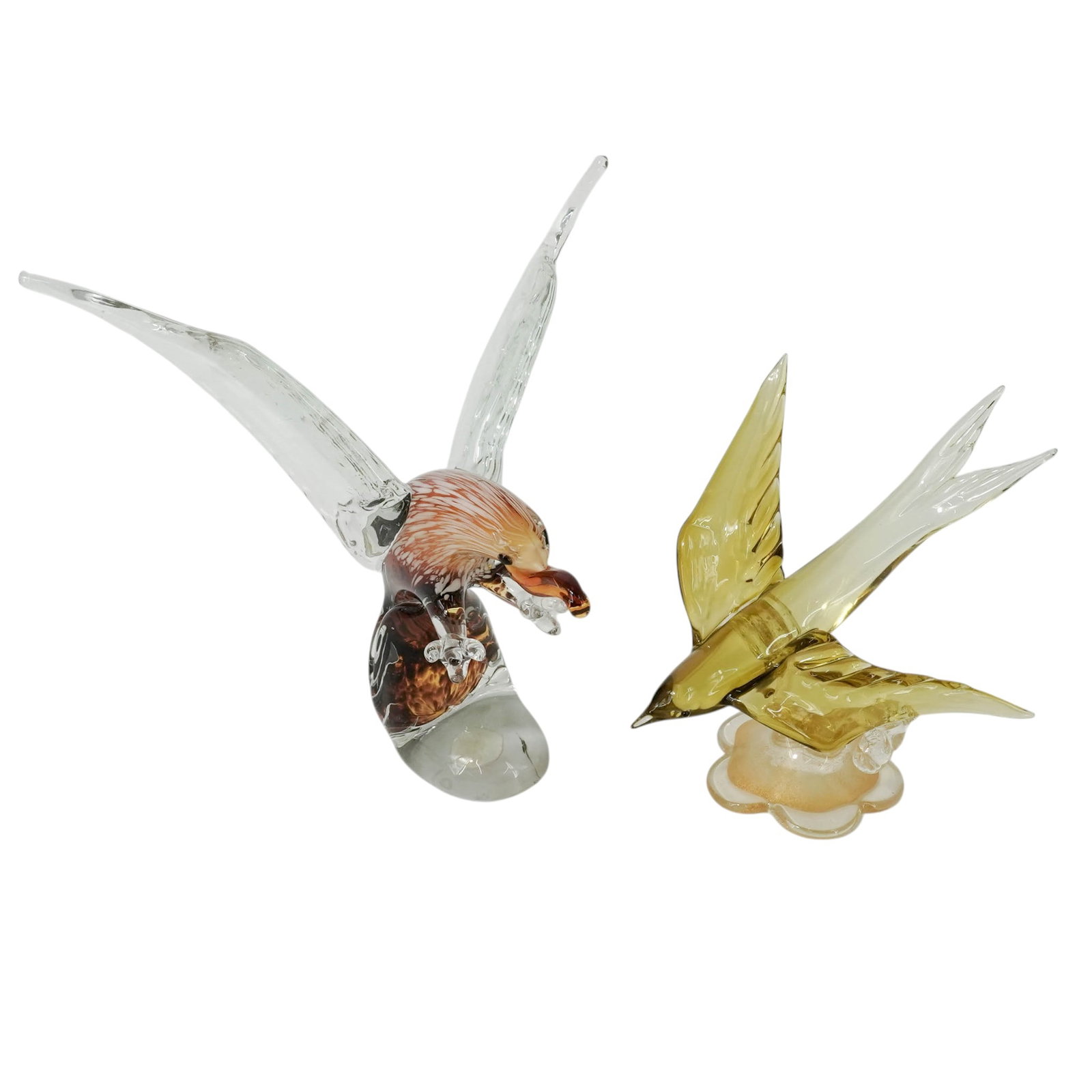 (2 pcs) Murano Glass Bird & Eagle (1 of 12)